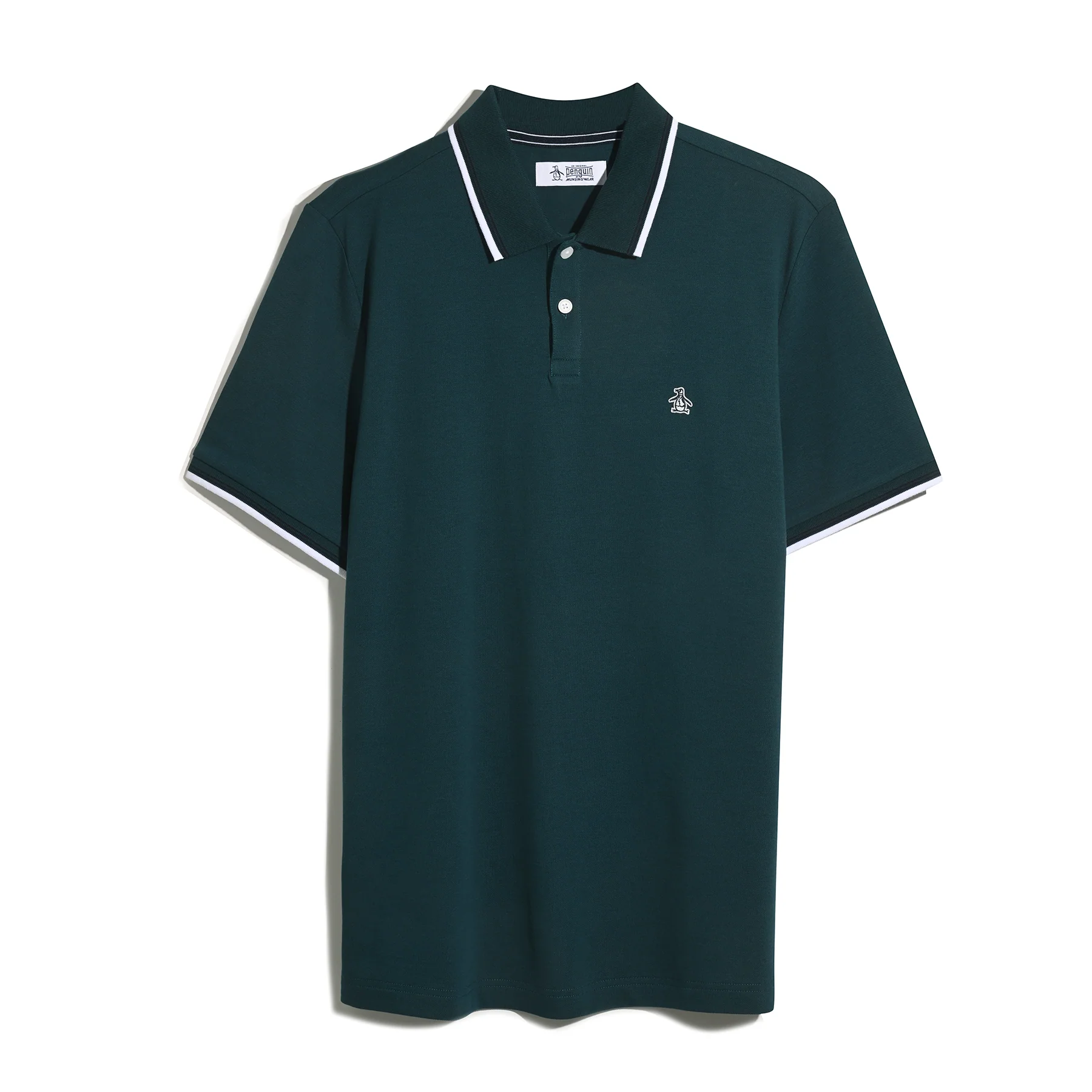Pique Sticker Pete Tipped Polo Shirt In Reflecting Pond - Image 5