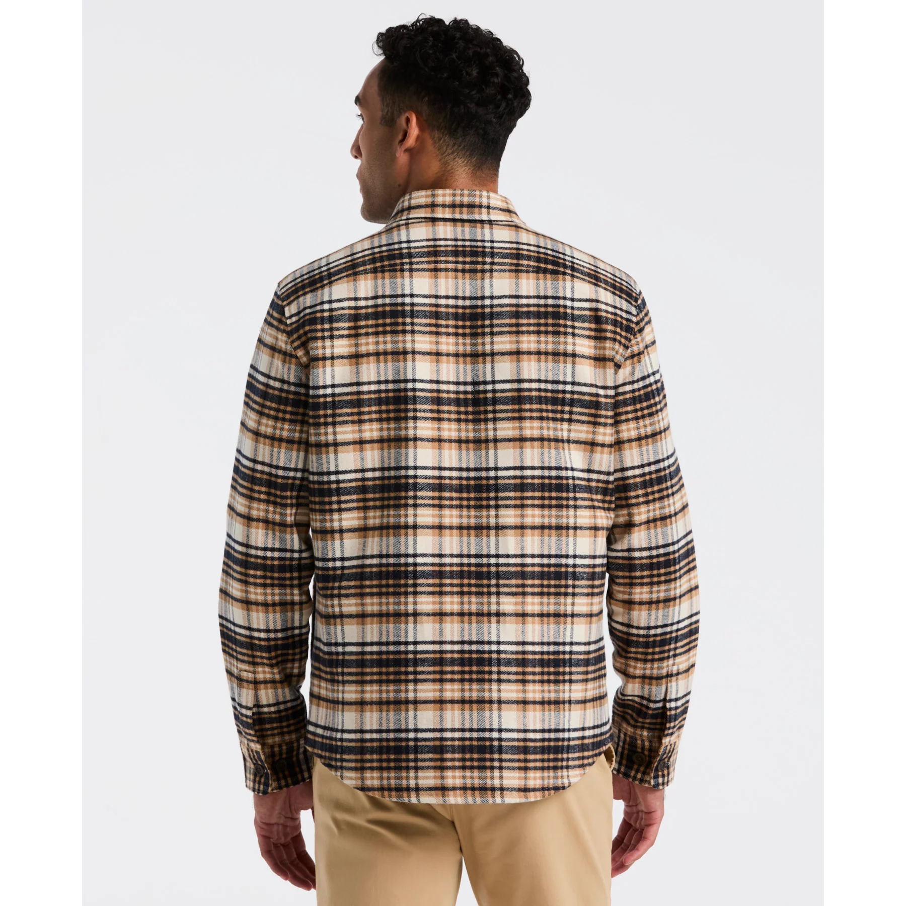 Plaid Flannel Shacket In Birch - Image 2