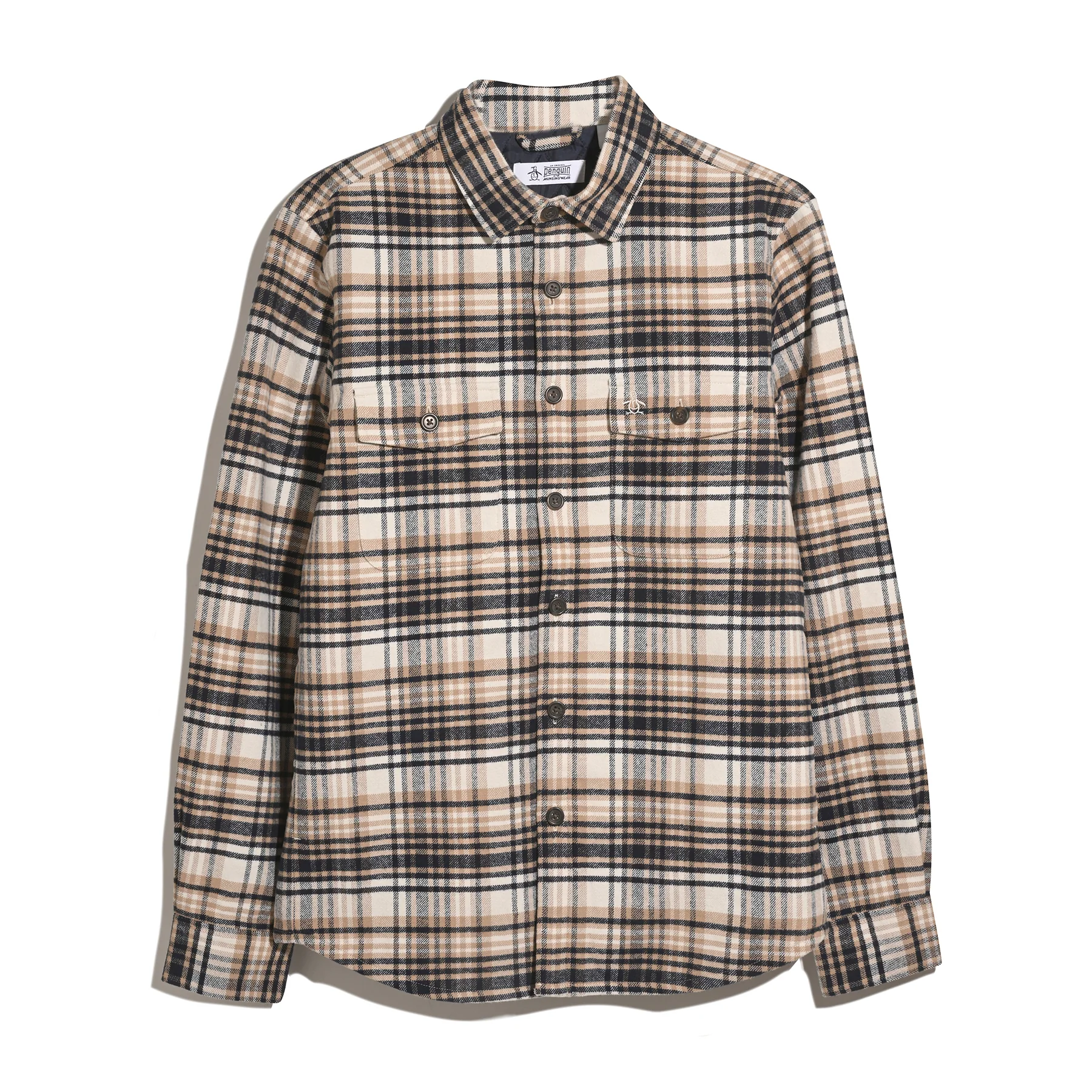 Plaid Flannel Shacket In Birch - Image 5