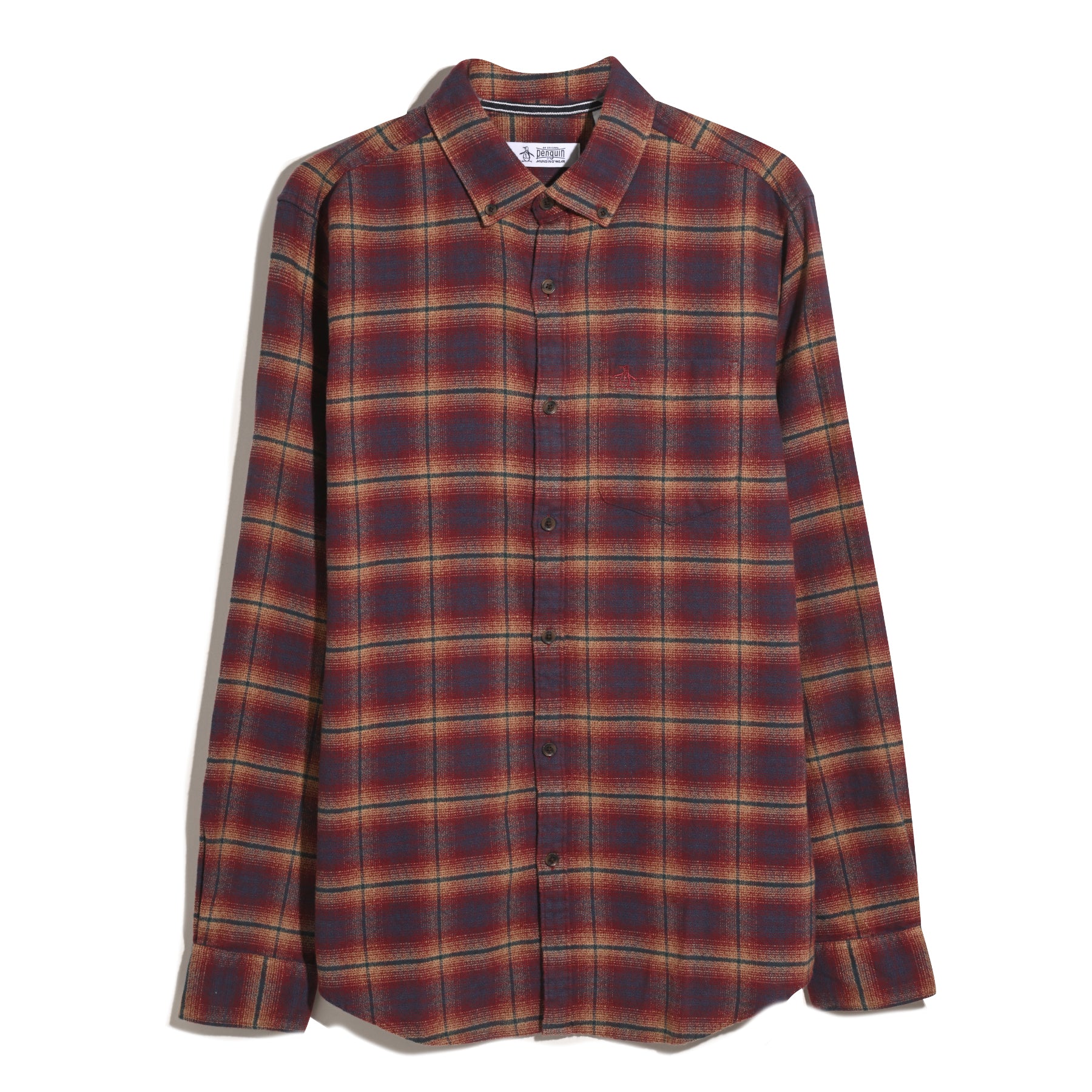 Plaid Flannel Shirt In Cabernet - Image 5