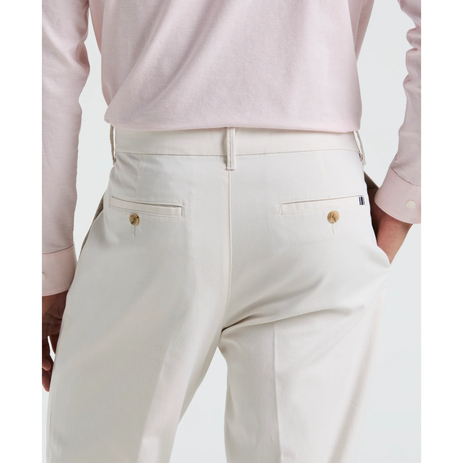 Pleated Chinos In Birch - Image 4