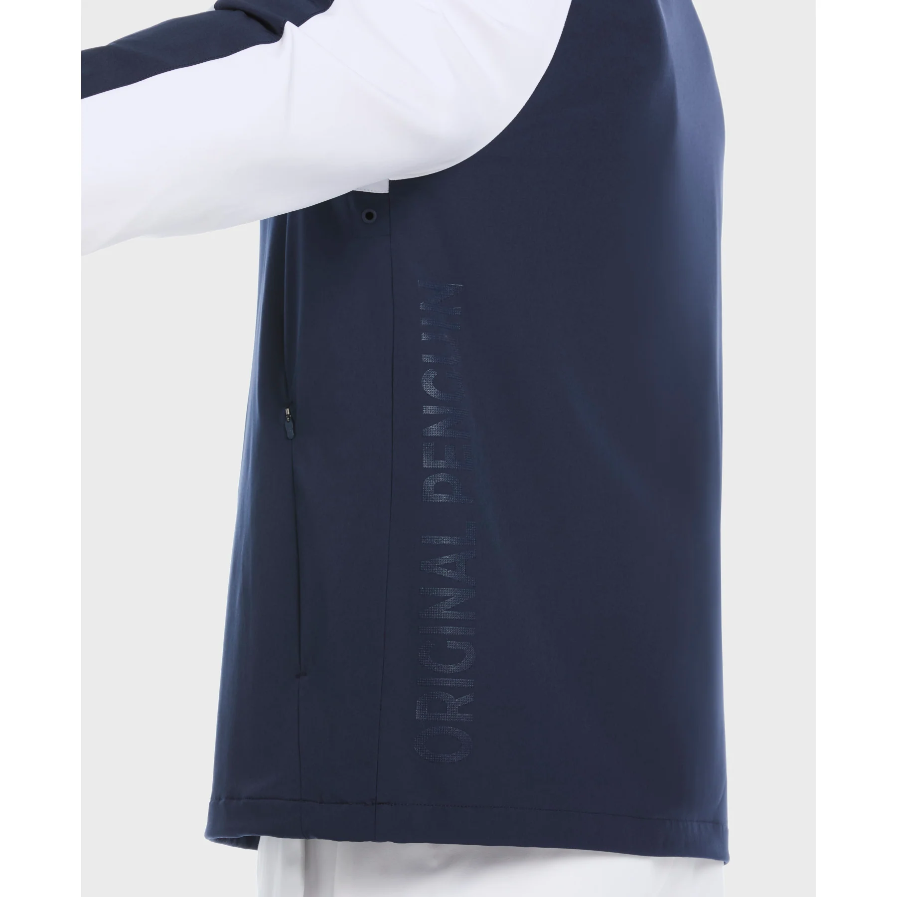 Quarter Zip Colour Block Golf Jacket In Black Iris - Image 5