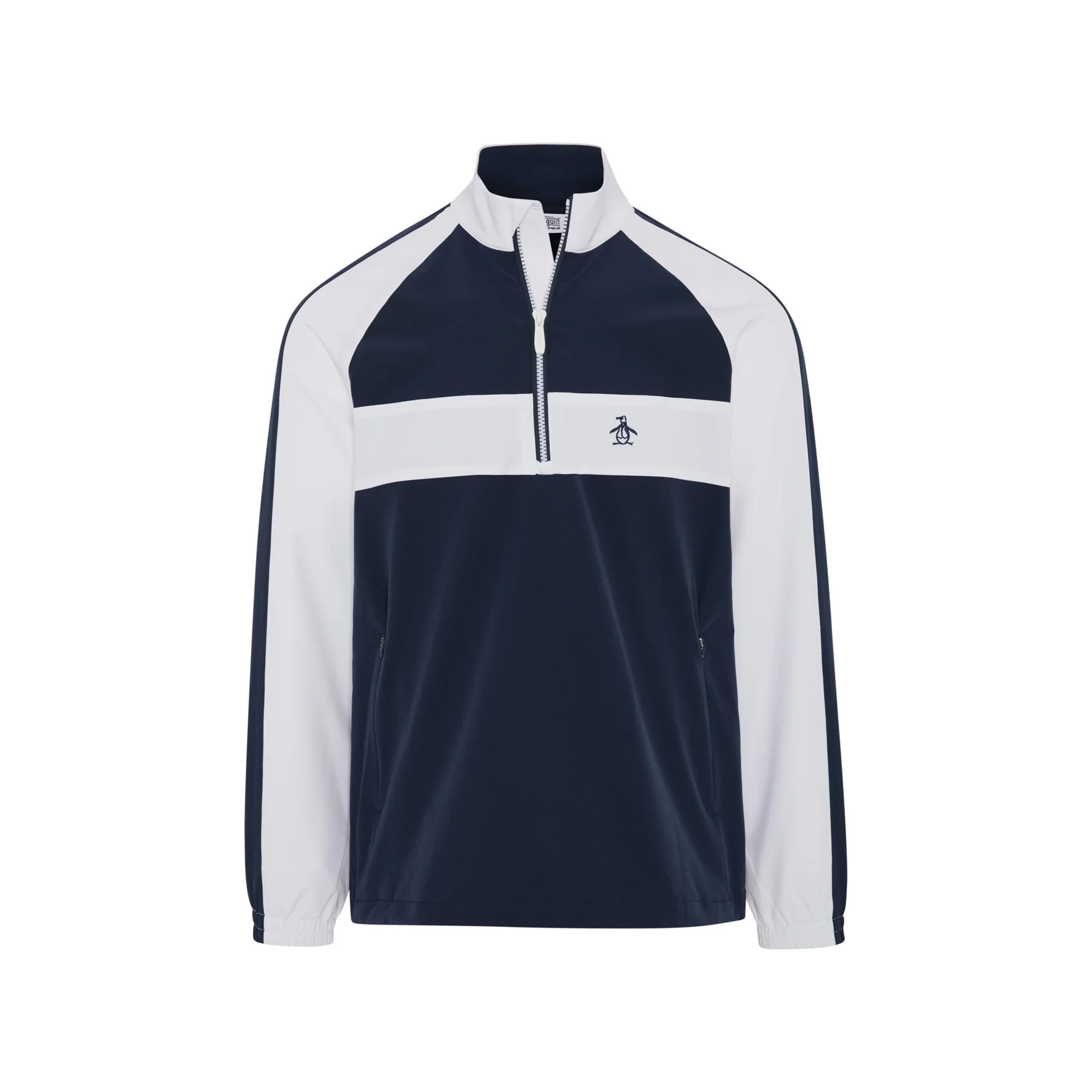 Quarter Zip Colour Block Golf Jacket In Black Iris - Image 6