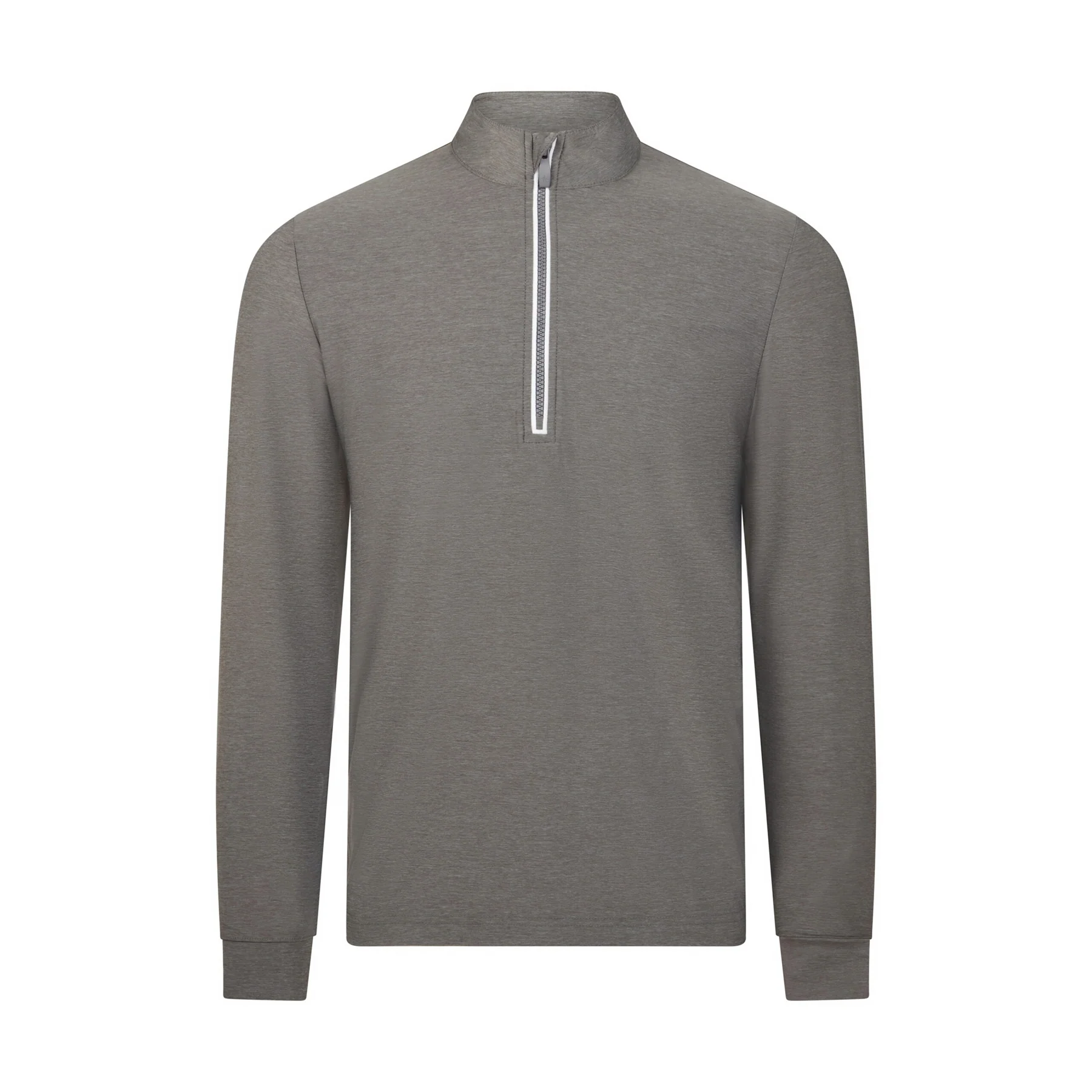 Quarter Zip Golf Pullover In Quiet Grey Heather - Image 5