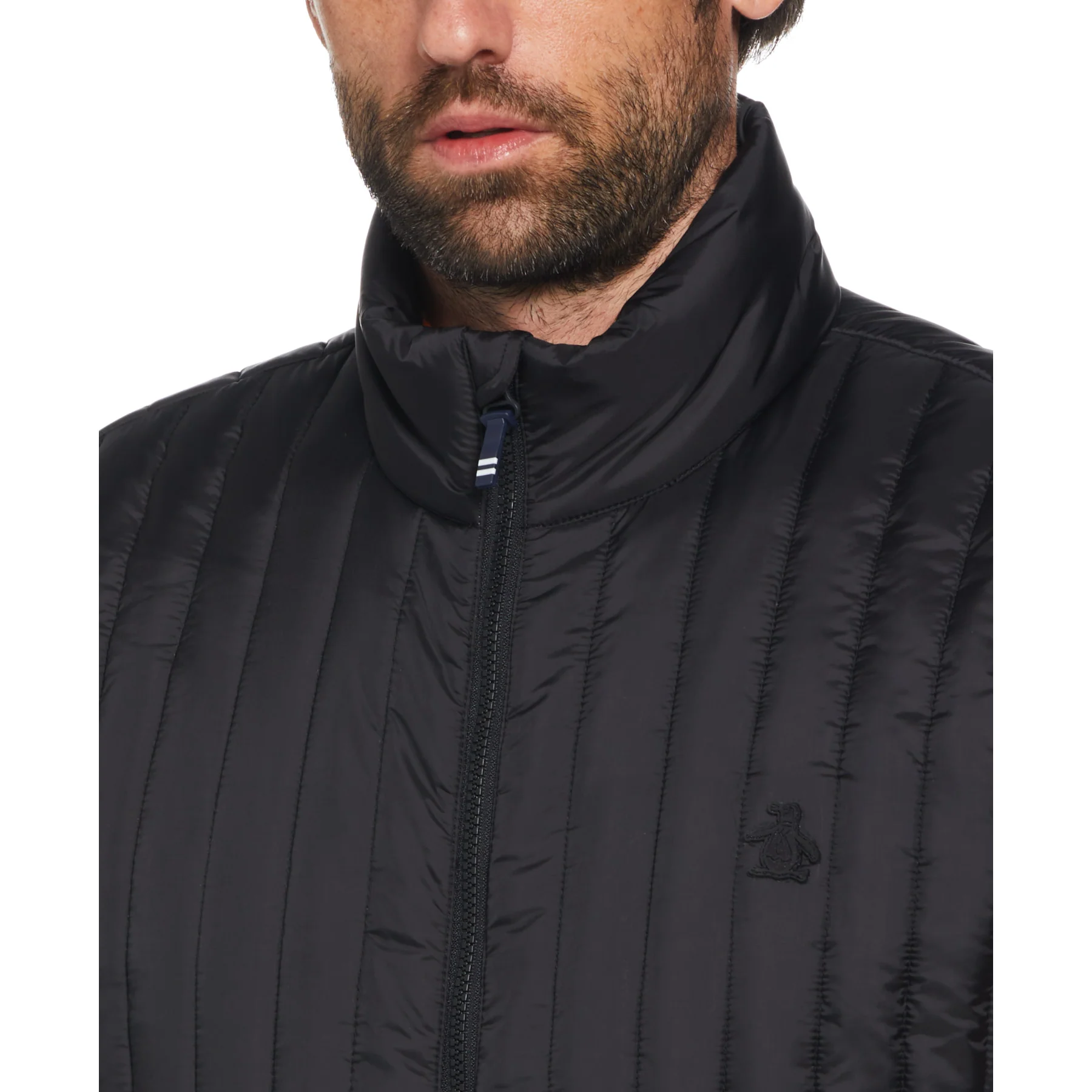 Quilted Gilet In True Black - Image 3