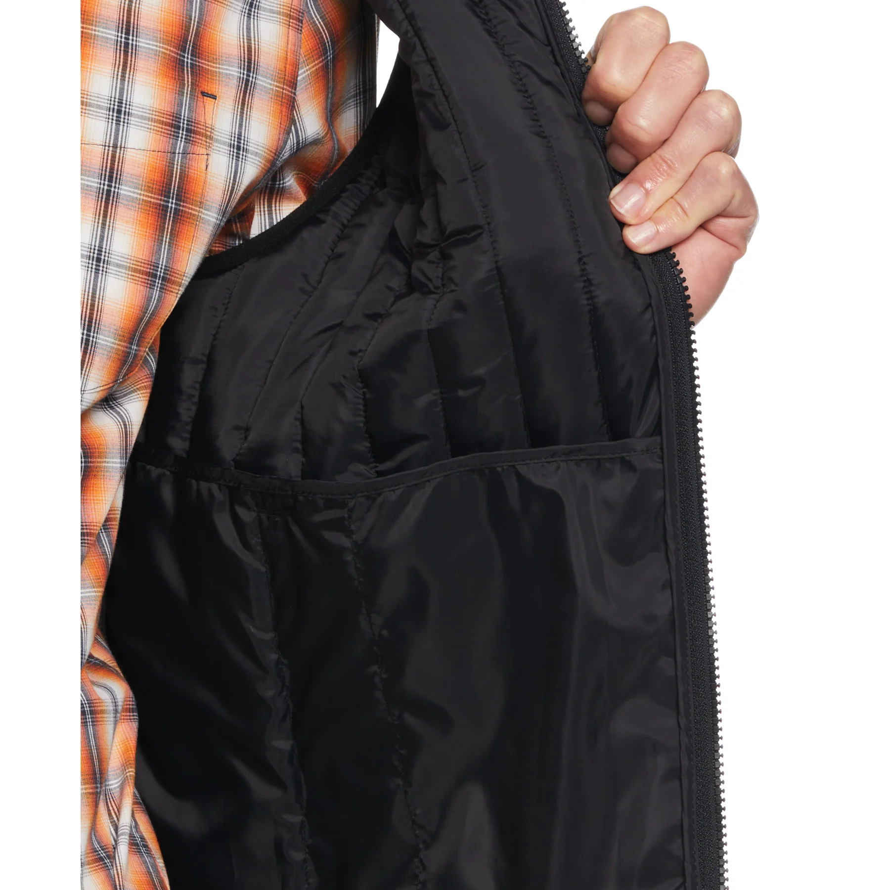 Quilted Gilet In True Black - Image 4