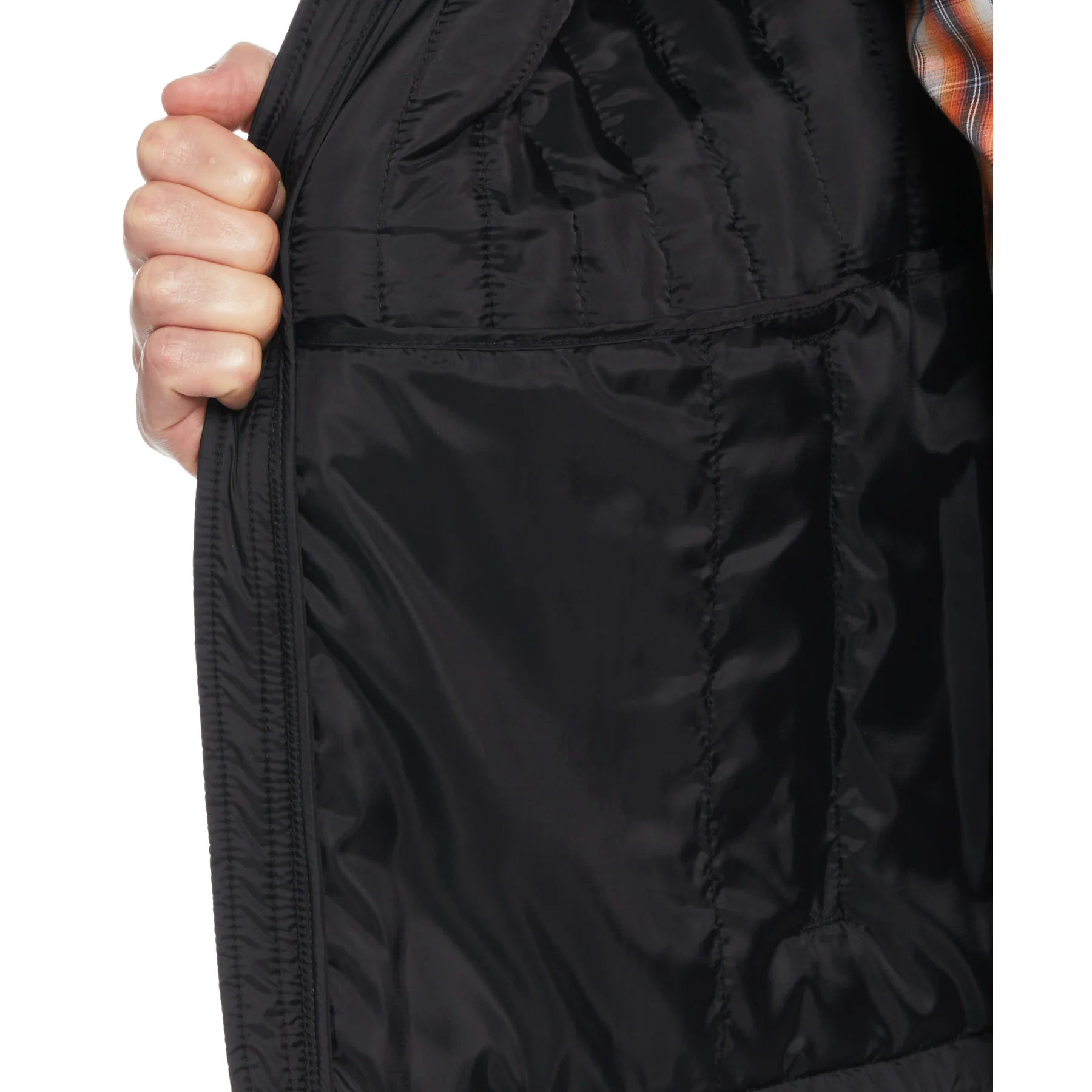 Quilted Gilet In True Black - Image 6