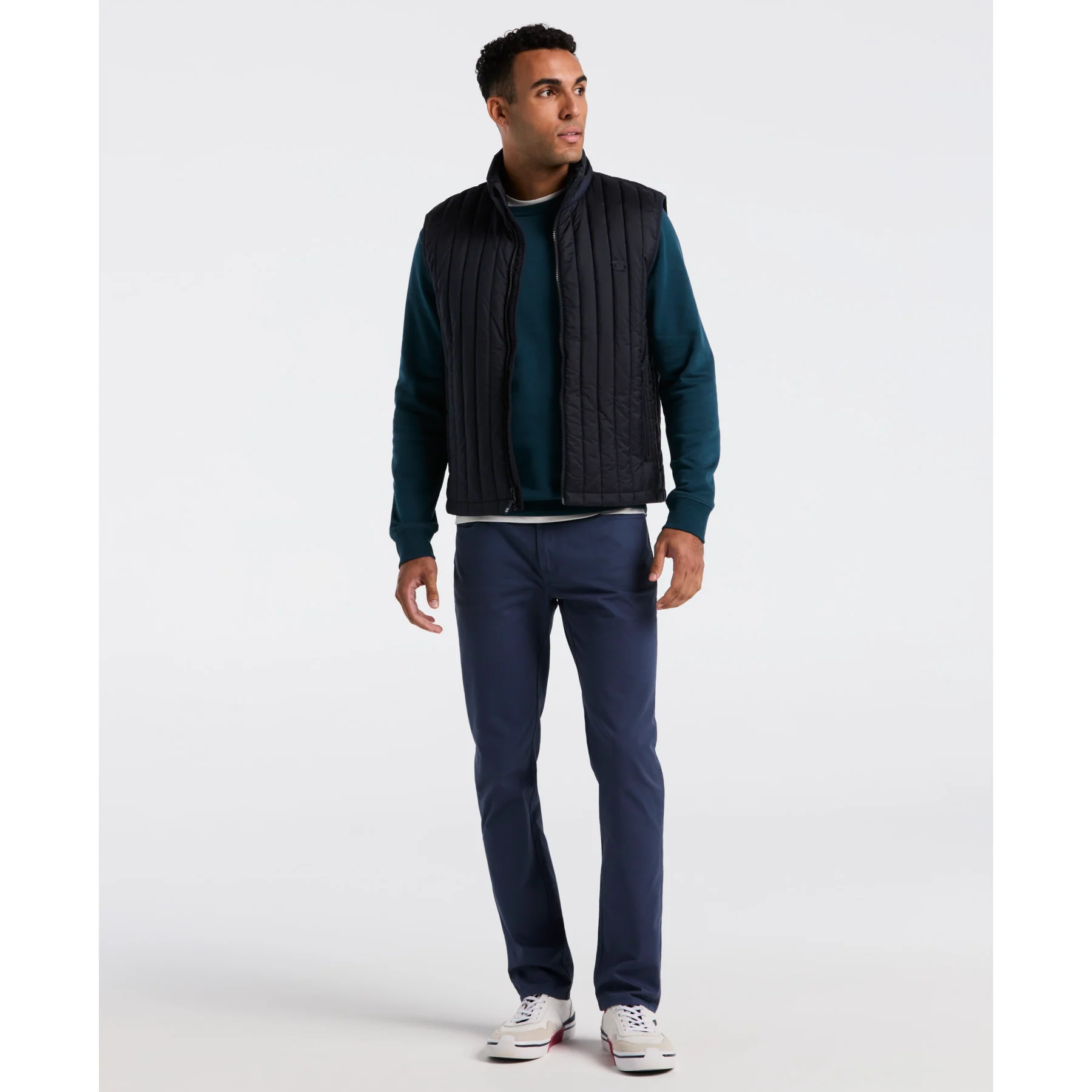 Quilted Gilet In Dark Sapphire - Image 4