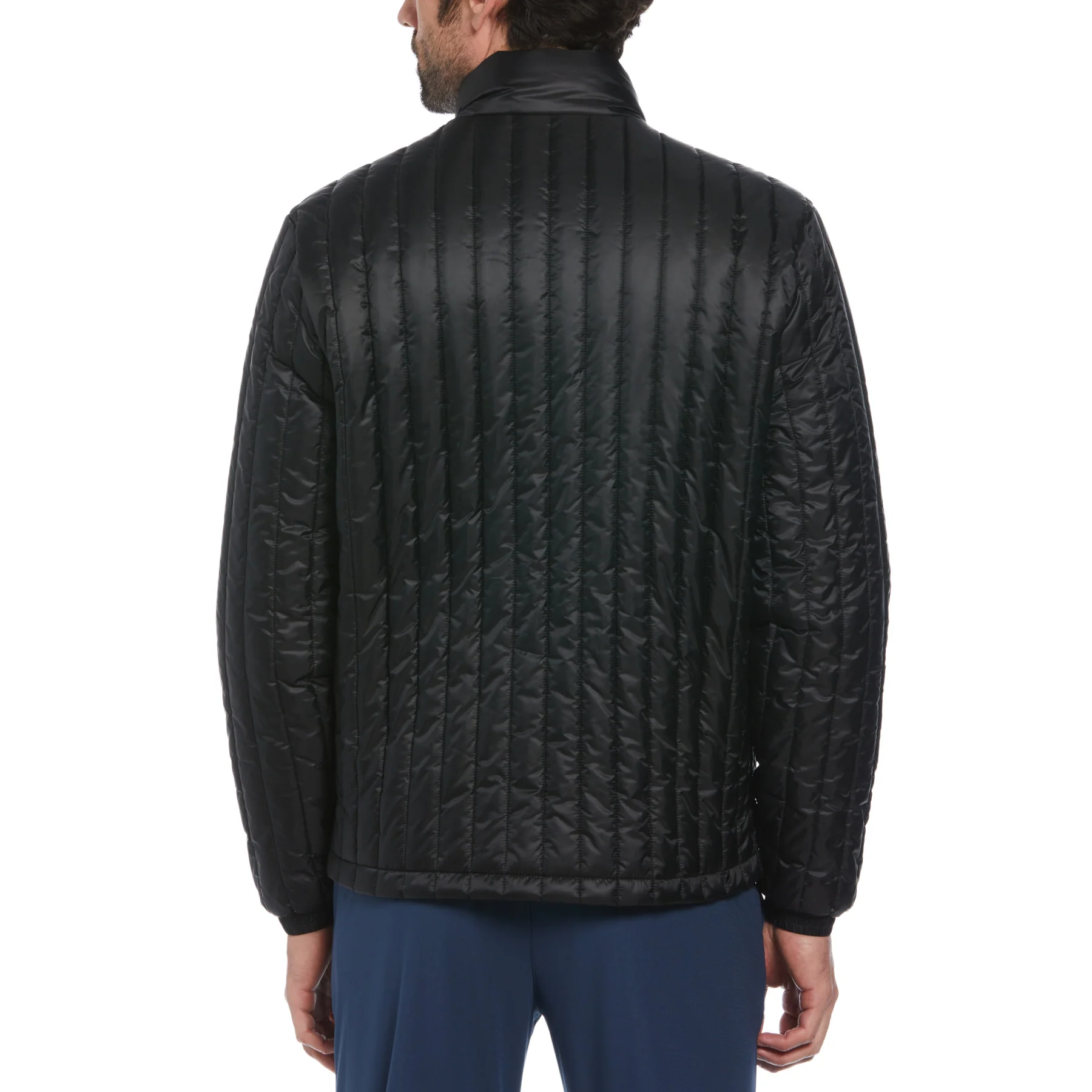 Quilted Jacket In True Black - Image 2