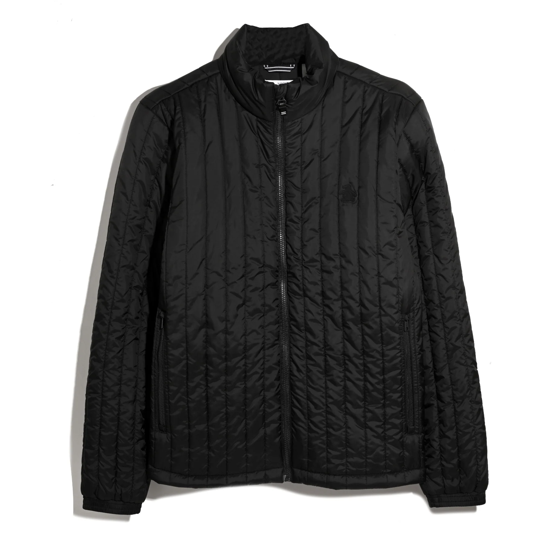Quilted Jacket In True Black - Image 5
