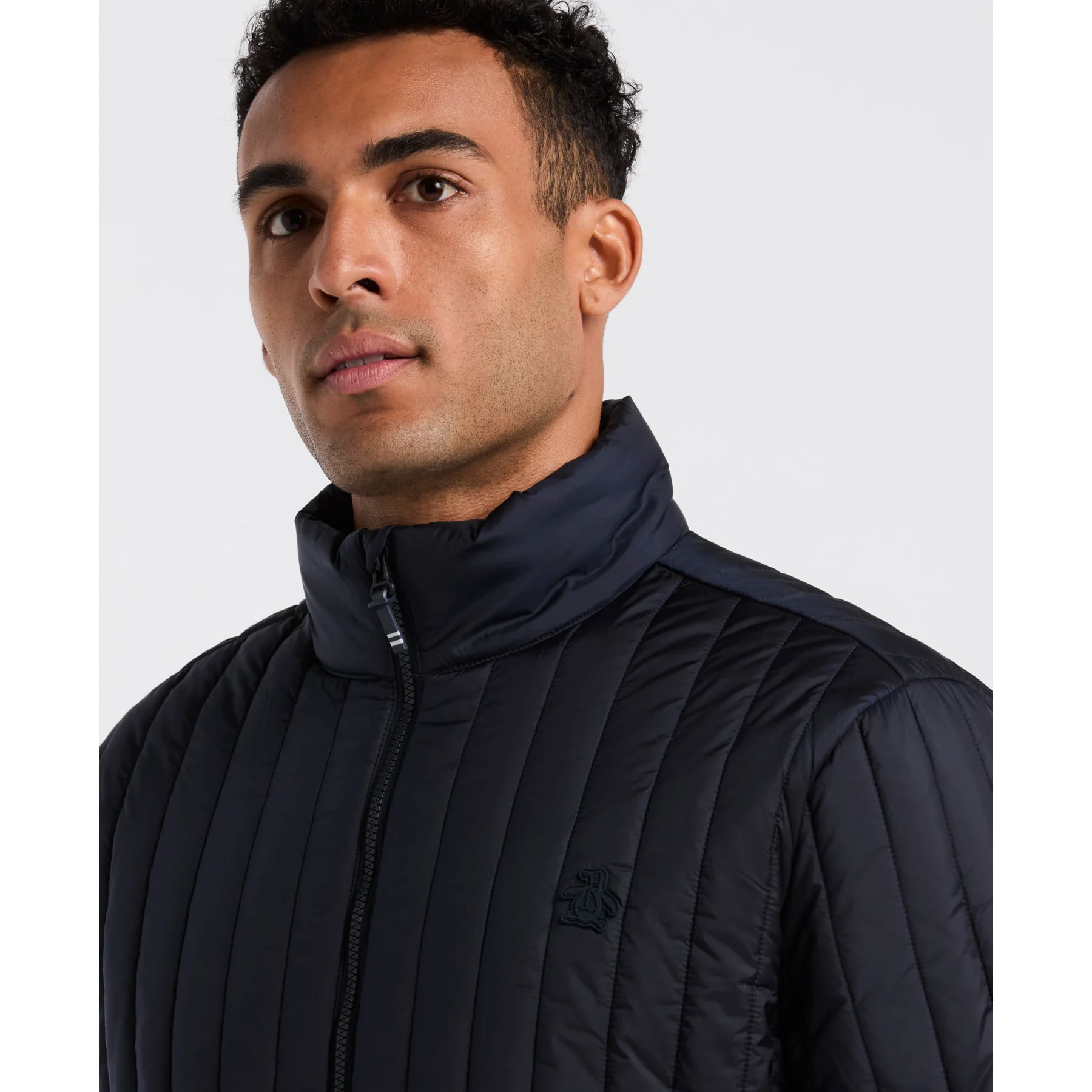 Quilted Jacket In Dark Sapphire - Image 3
