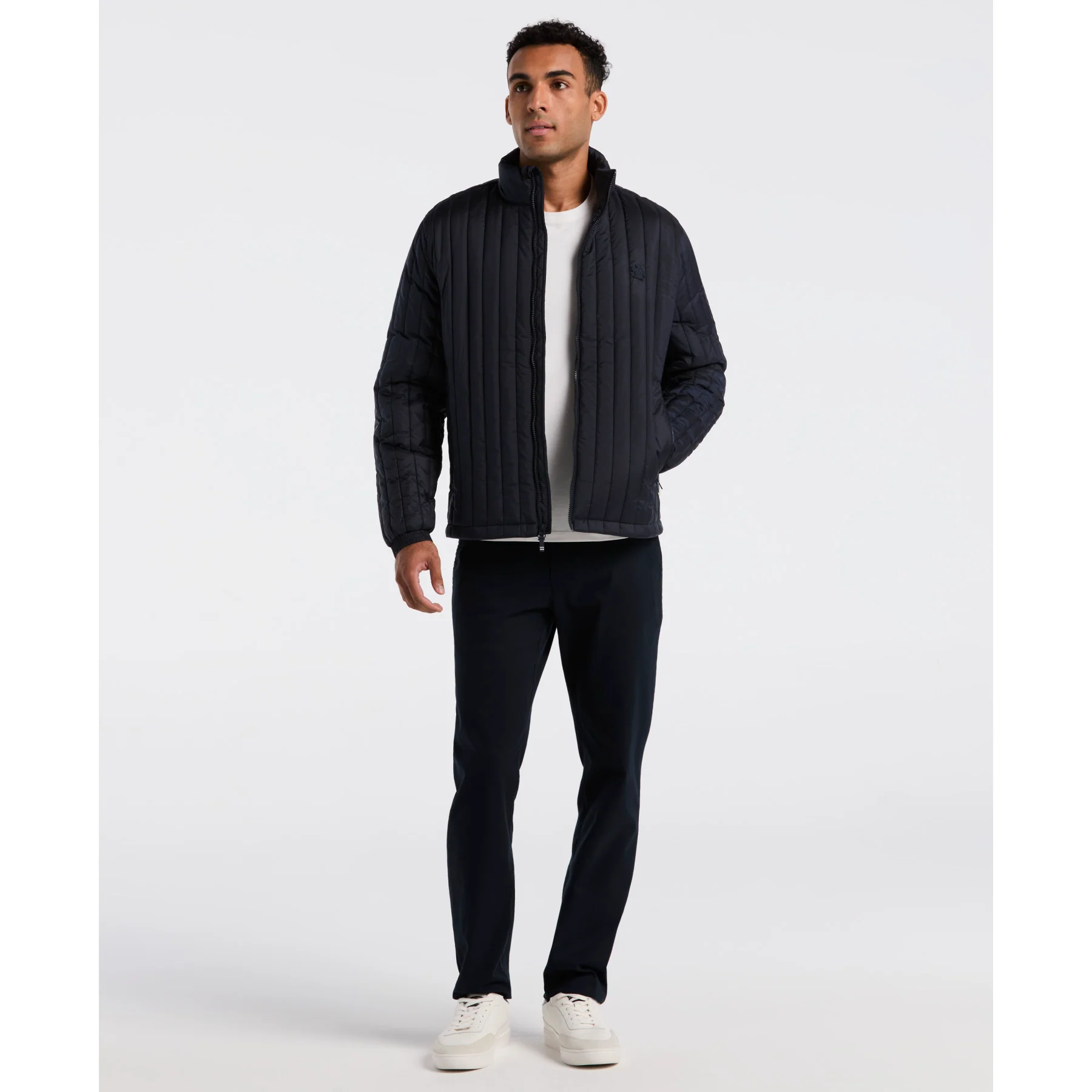 Quilted Jacket In Dark Sapphire - Image 4