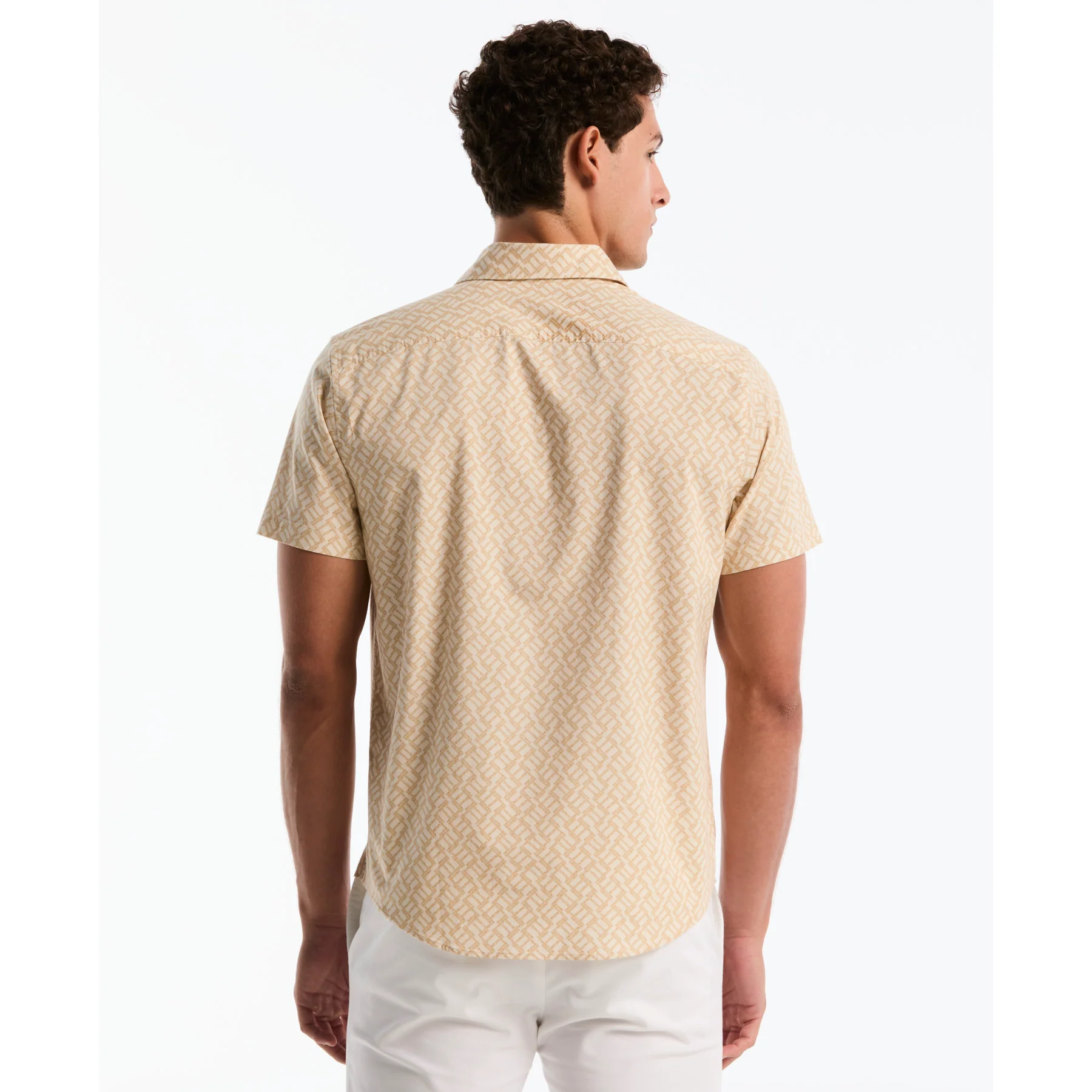 Rattan Stripe Short Sleeve Shirt In Birch - Image 3