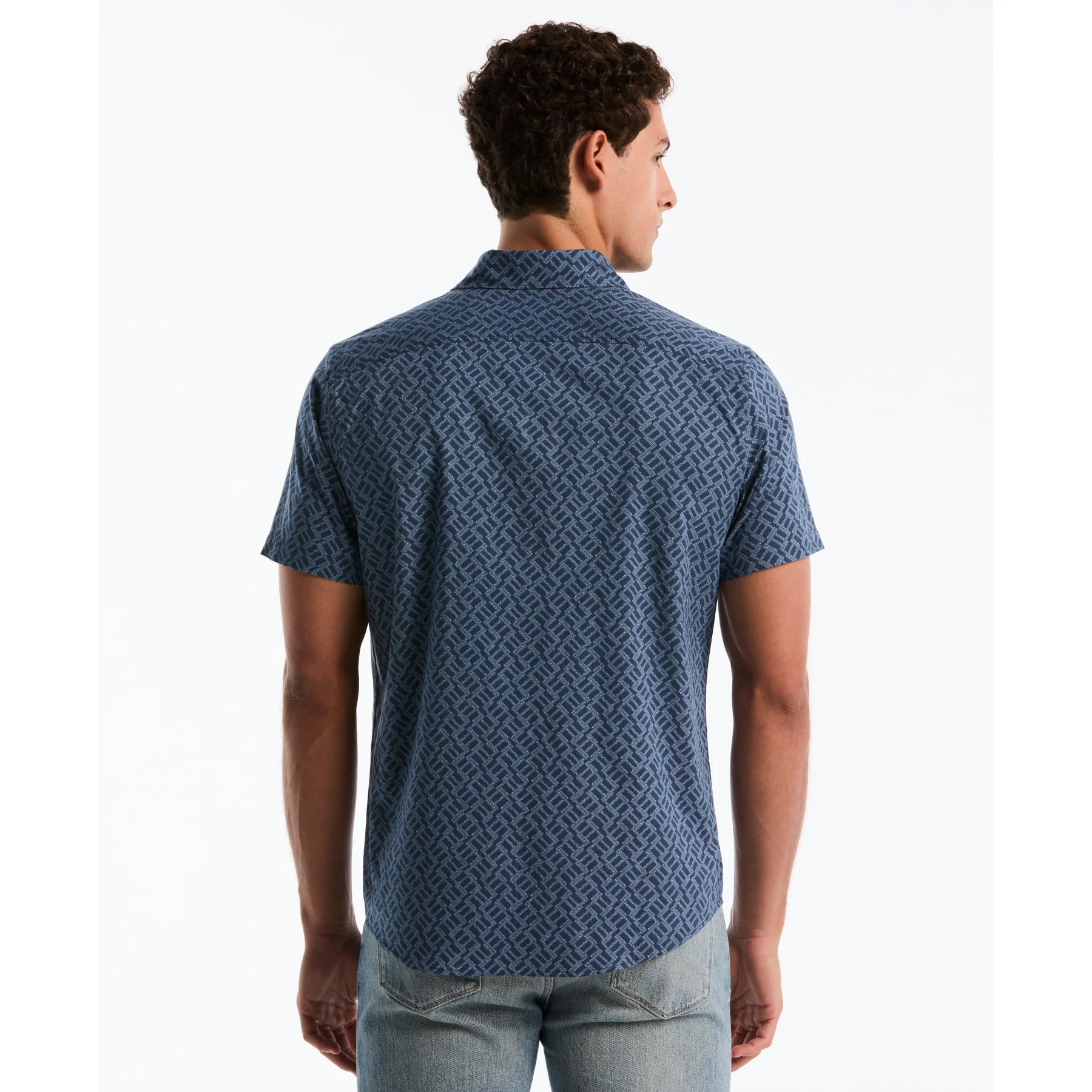 Rattan Stripe Short Sleeve Shirt In Sargasso Sea - Image 3