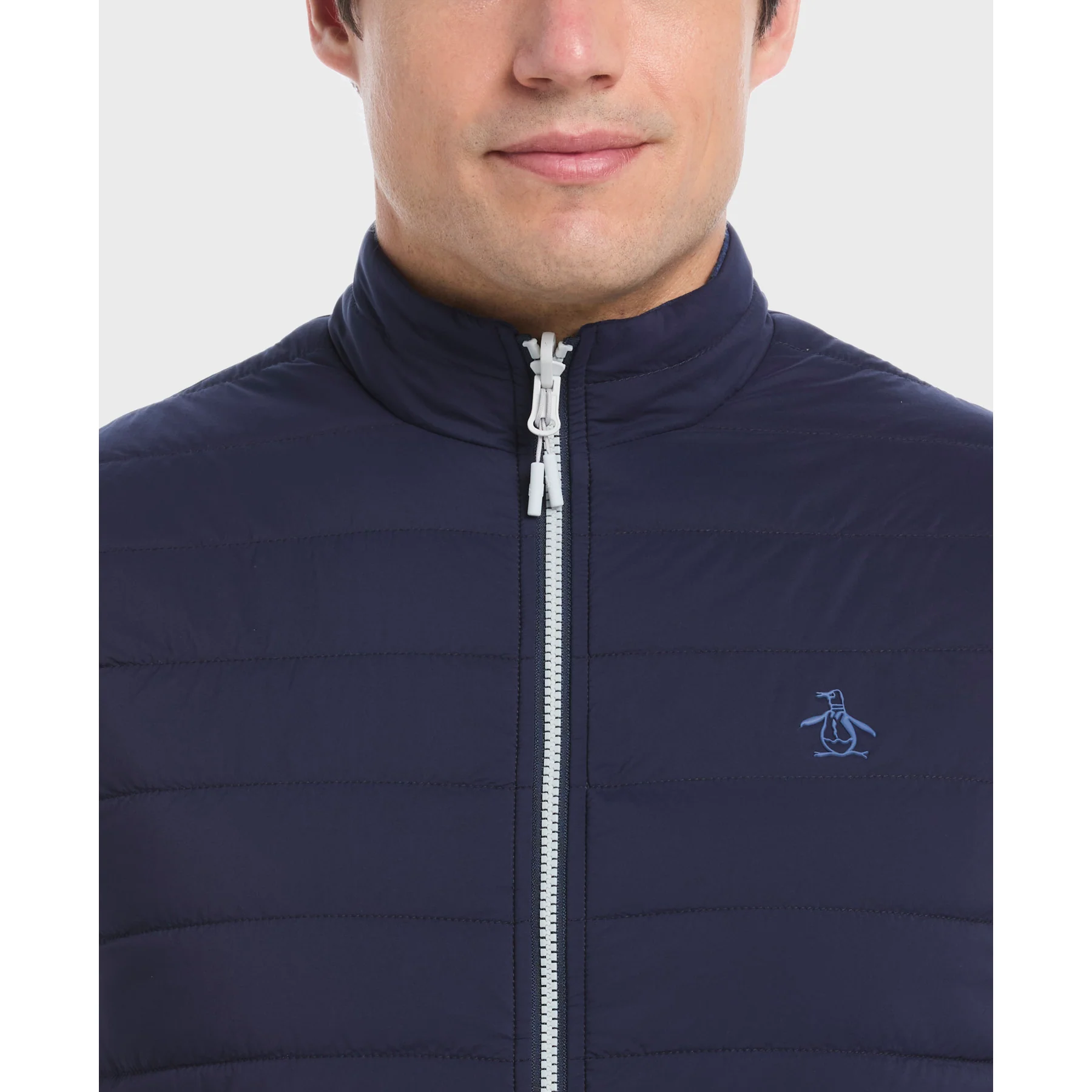 Reversible Insulated Golf Gilet In Black Iris - Image 3