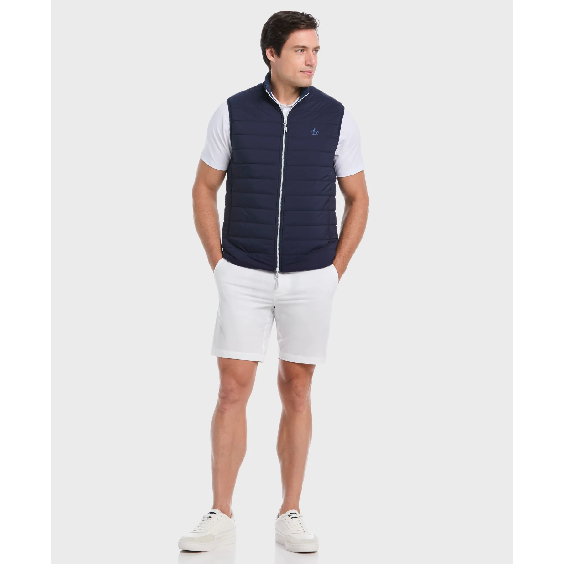 Reversible Insulated Golf Gilet In Black Iris - Image 4