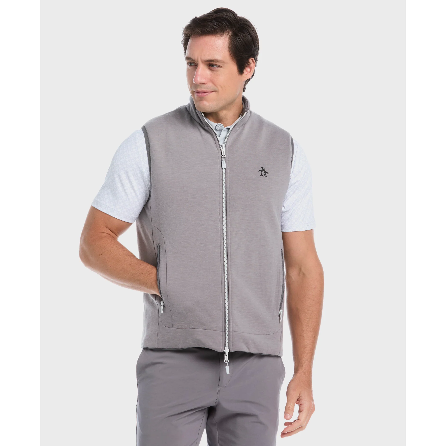 Reversible Insulated Golf Gilet In Quiet Shade - Image 5