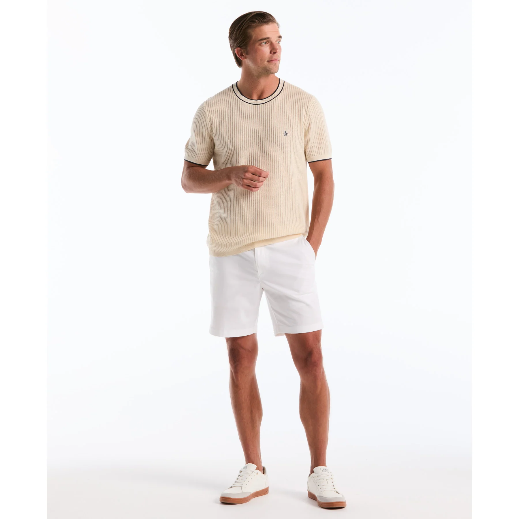 Ribbed Sweater T-Shirt In Birch - Image 2