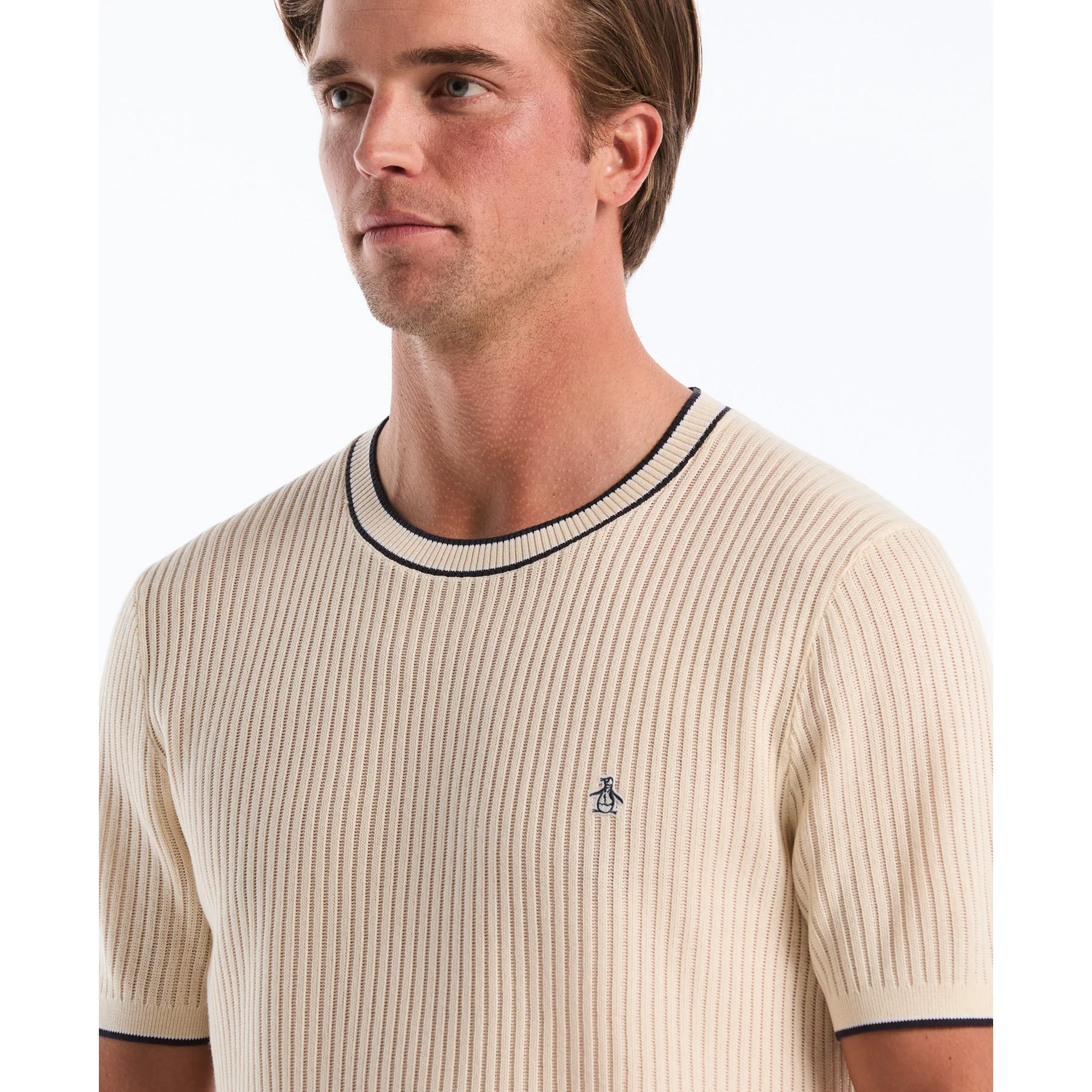 Ribbed Sweater T-Shirt In Birch - Image 4