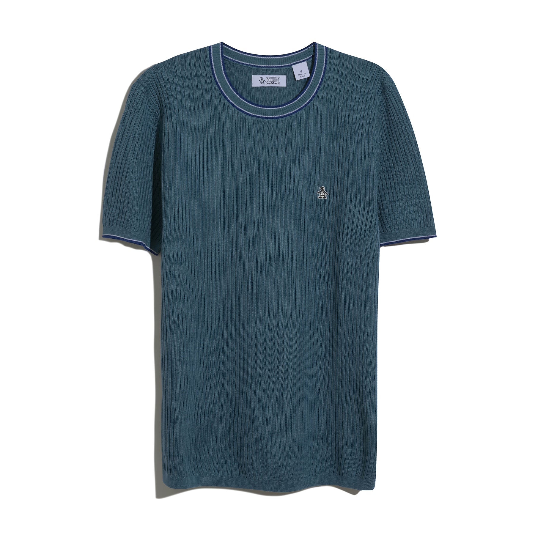 Ribbed Sweater T-Shirt In Copen Blue - Image 6