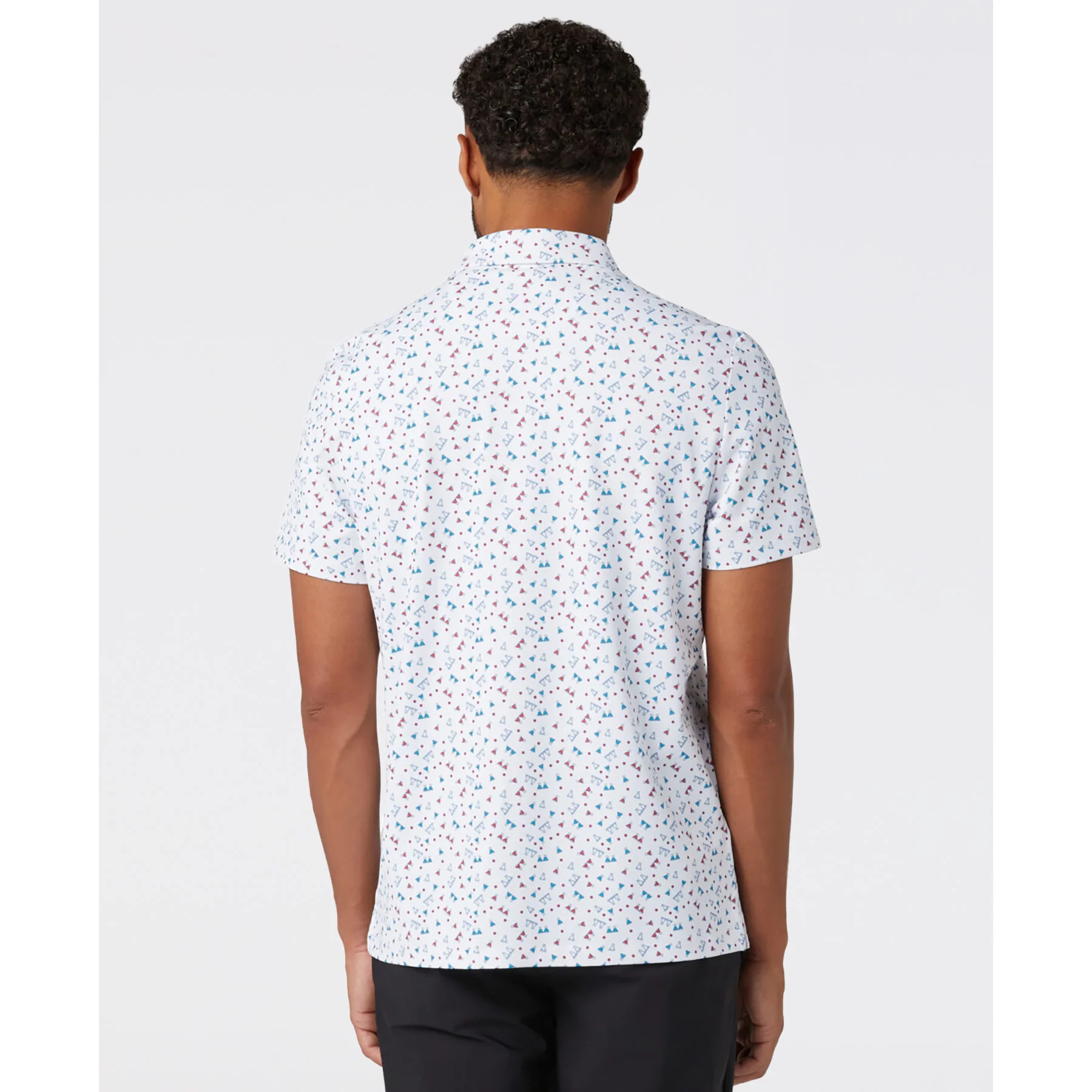 Sake-Tini Print Golf Polo In Bright White - Image 2