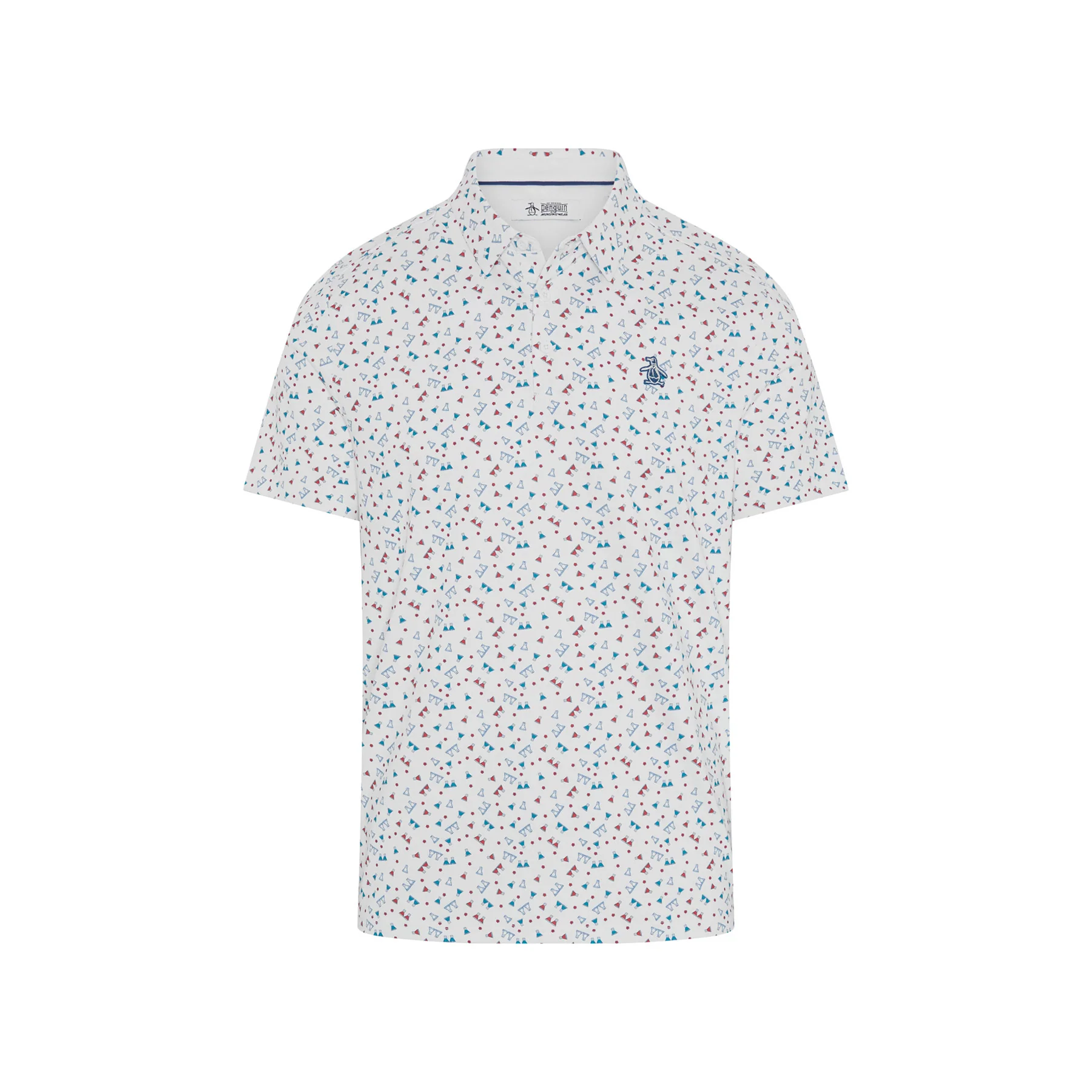 Sake-Tini Print Golf Polo In Bright White - Image 5