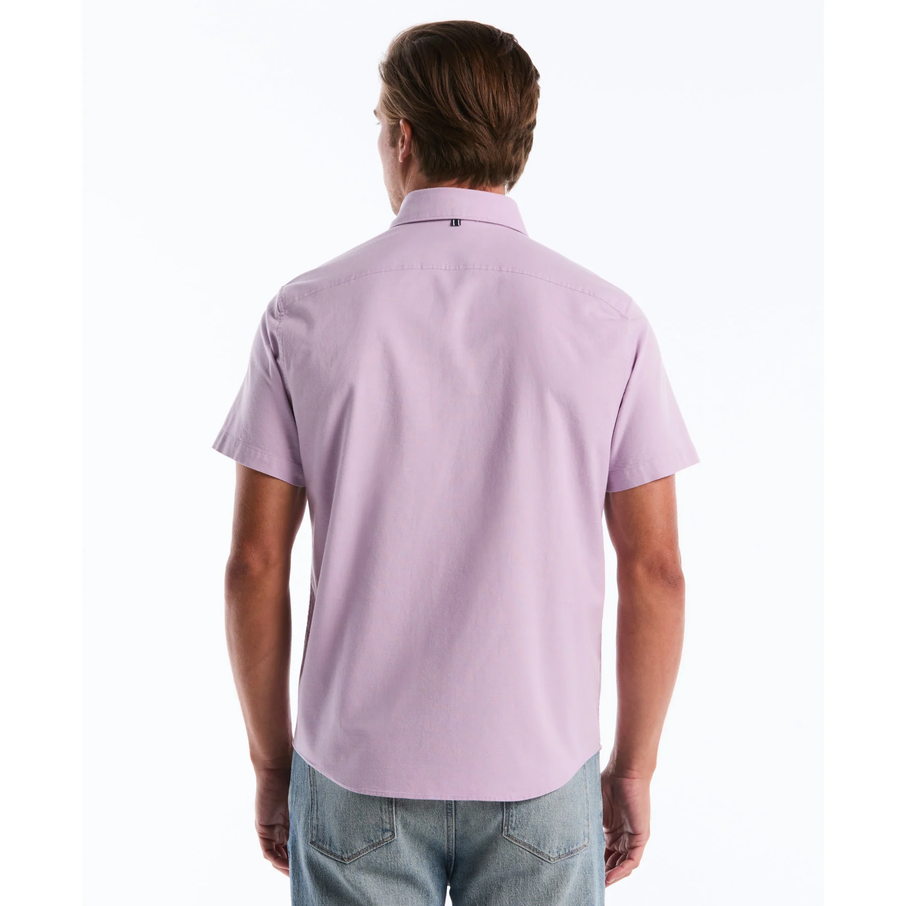 Short Sleeve Oxford Shirt In Lavendula - Image 2