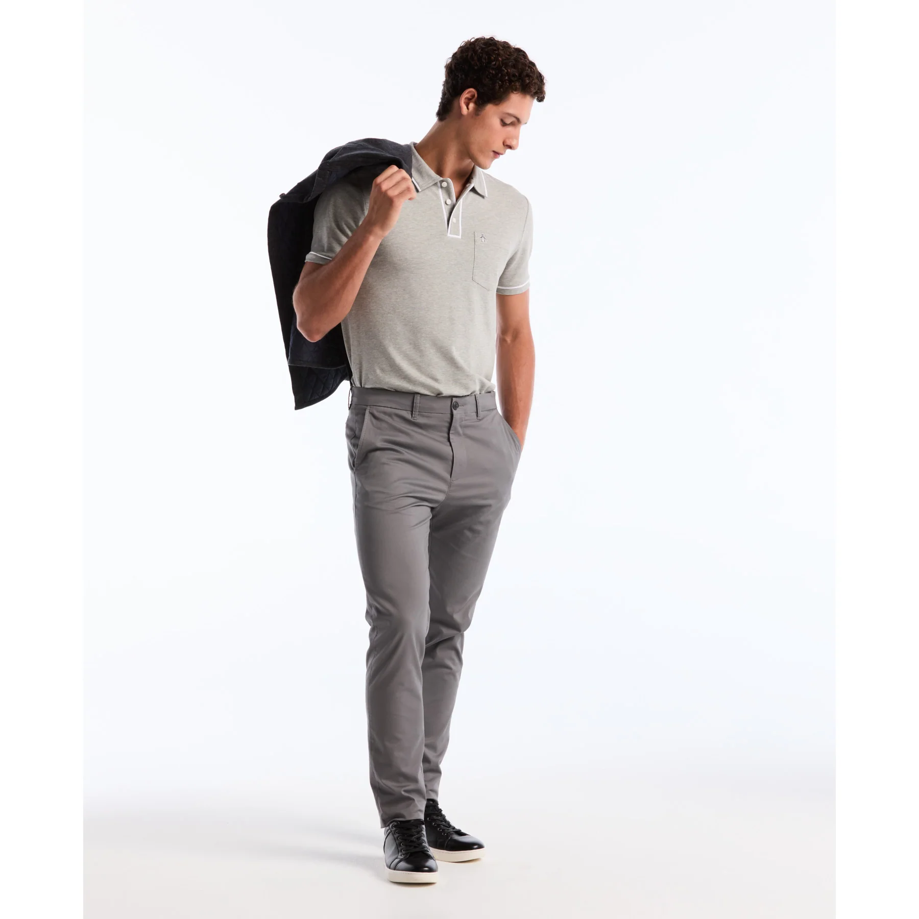 Slim Fit Chinos In Castlerock - Image 4