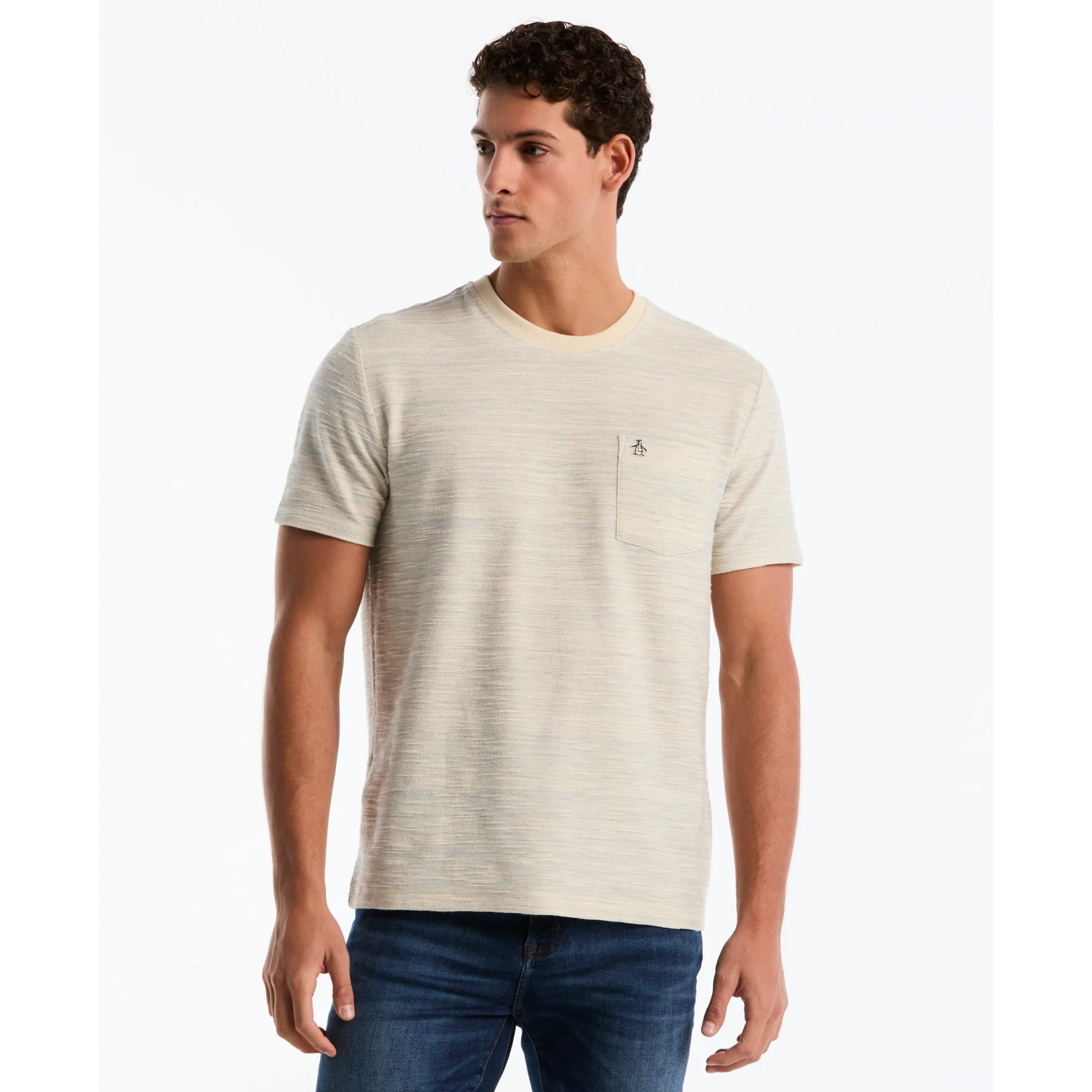 Space Dyed Slub T-Shirt In Birch