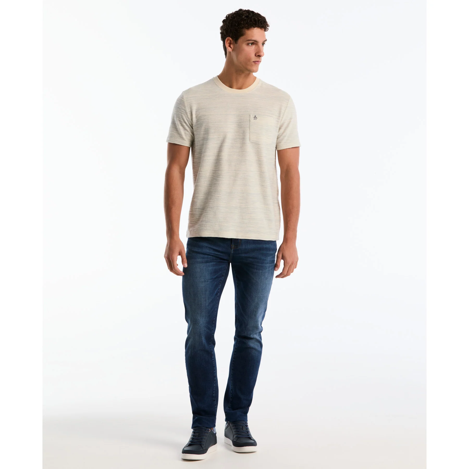 Space Dyed Slub T-Shirt In Birch - Image 2