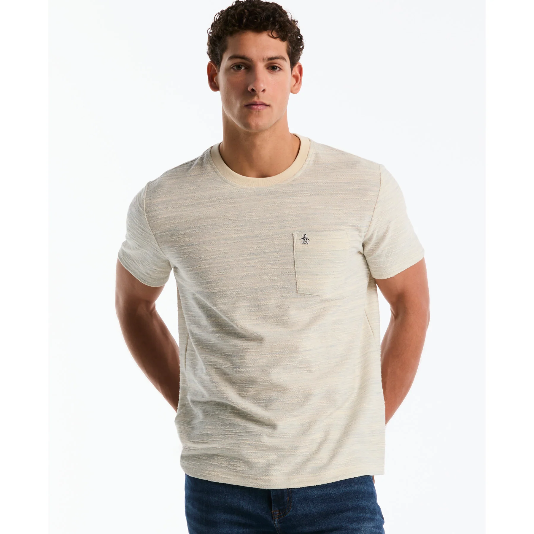 Space Dyed Slub T-Shirt In Birch - Image 5