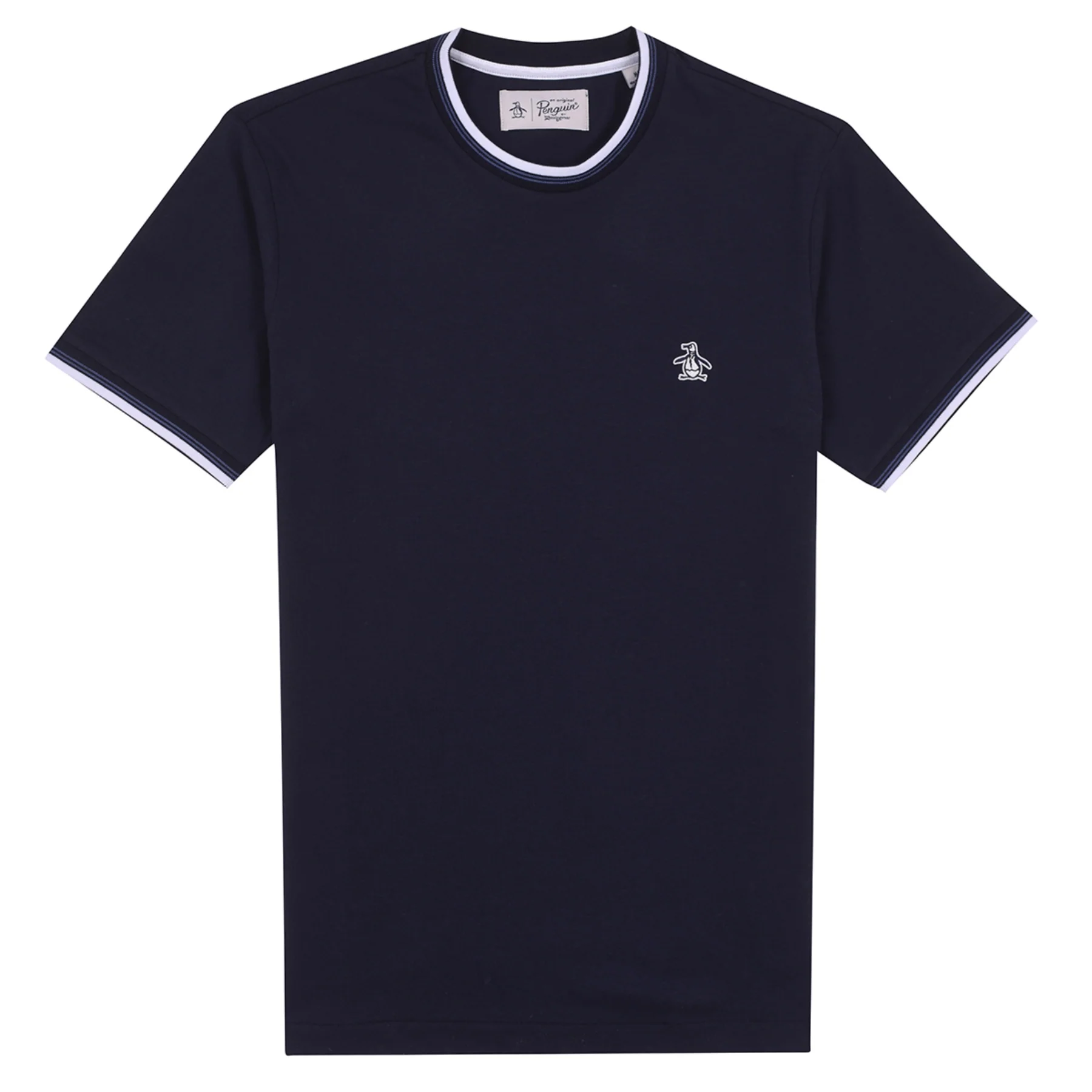 Sticker Pete Tipped Ringer Organic Cotton T-Shirt In Dark Sapphire - Image 3