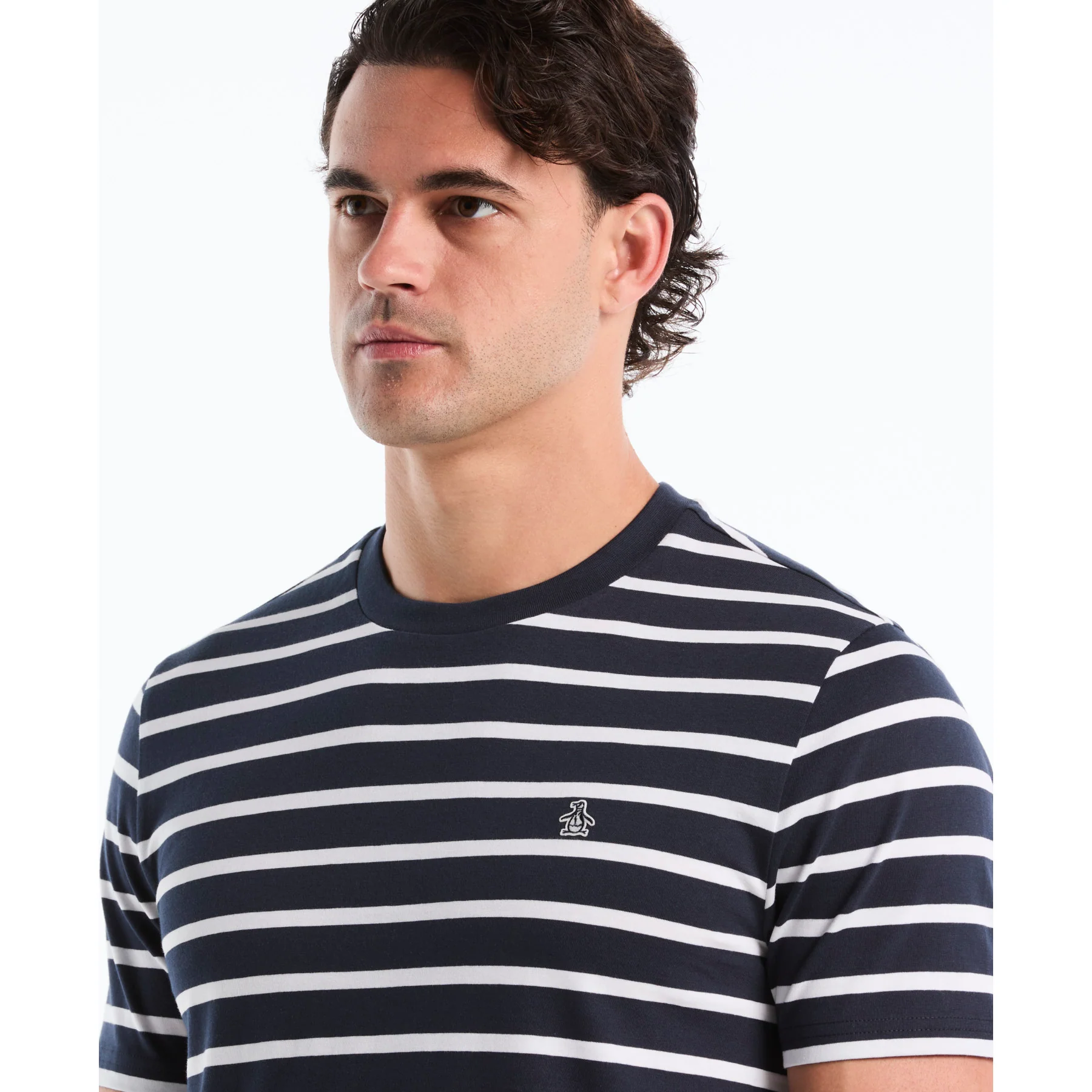 Breton Striped T-Shirt In Dark Sapphire - Image 3