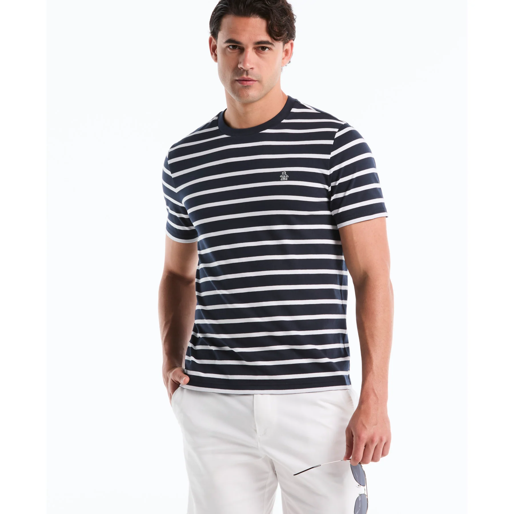 Breton Striped T-Shirt In Dark Sapphire - Image 5