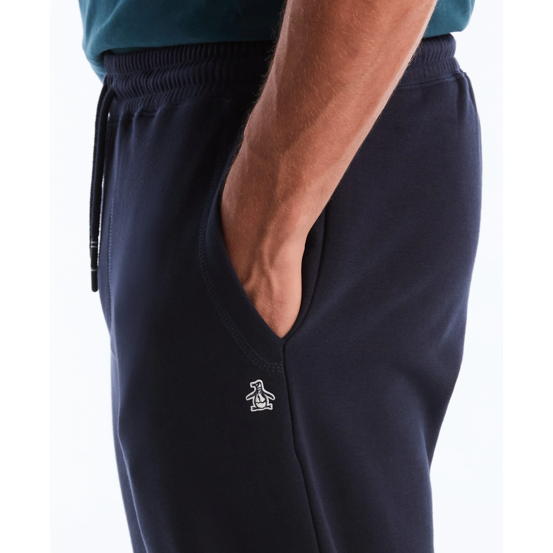 Sticker Pete Fleece Joggers In Dark Sapphire - Image 4