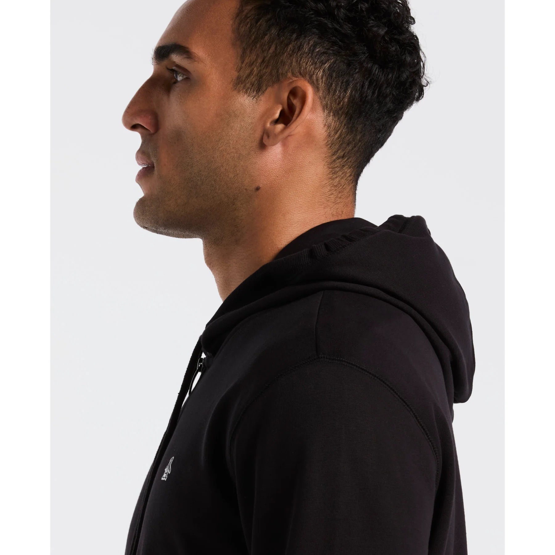 Sticker Pete Full Zip Hoodie In True Black - Image 4