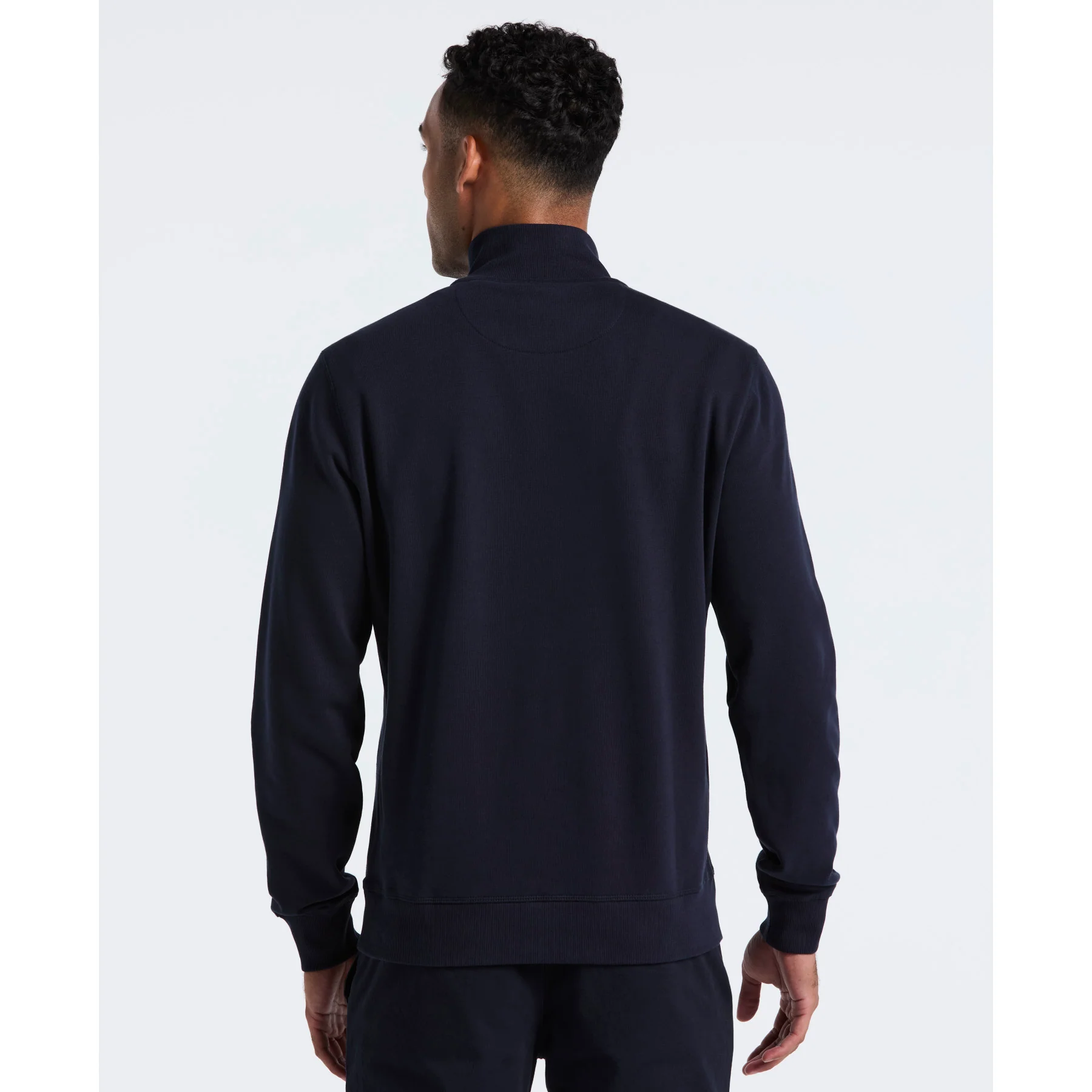 Sticker Pete Quarter Zip Sweatshirt In Dark Sapphire - Image 3