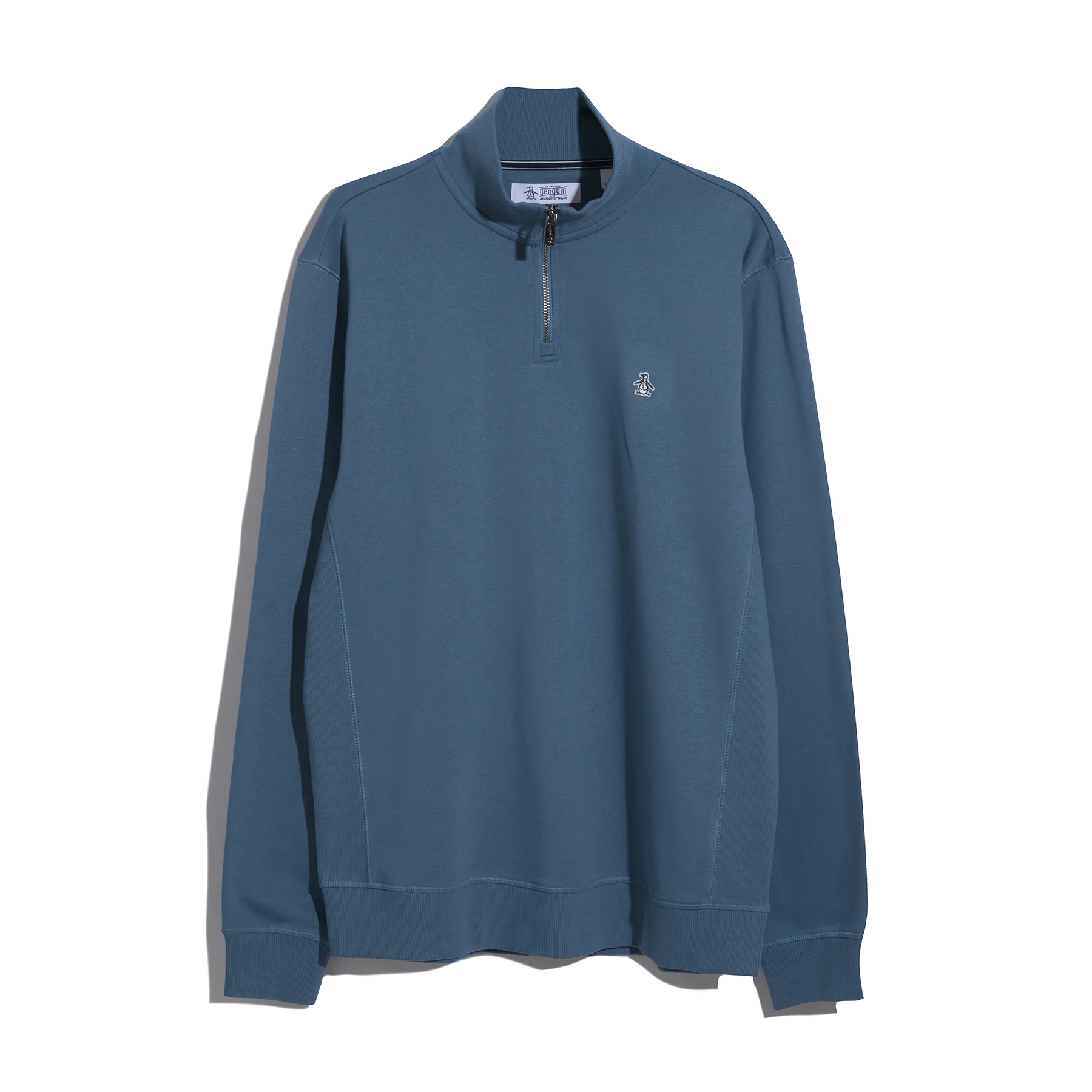 Sticker Pete Quarter Zip Sweatshirt In Copen Blue - Image 6