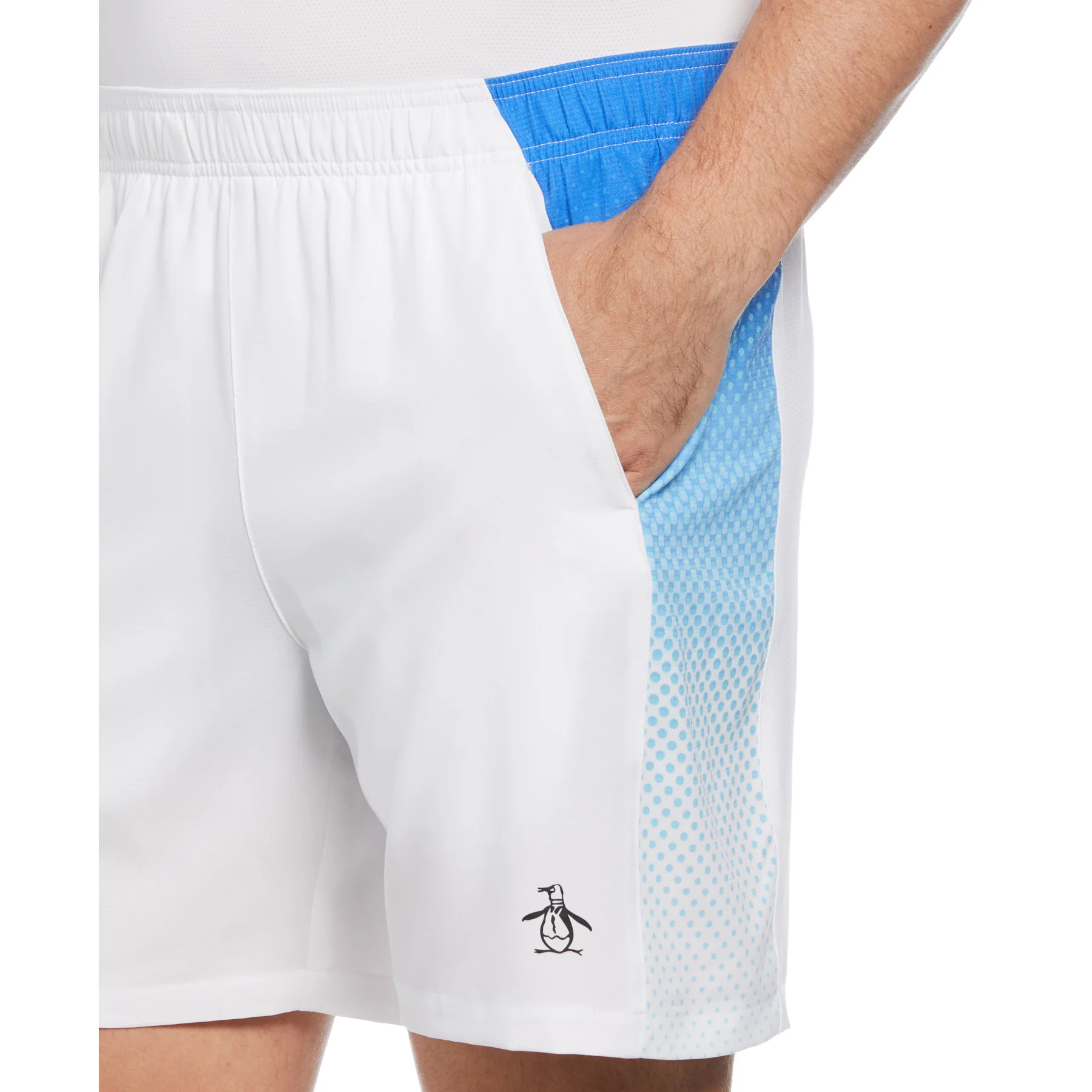 Ombre Tennis Ball Performance Tennis Shorts In Bright White - Image 3