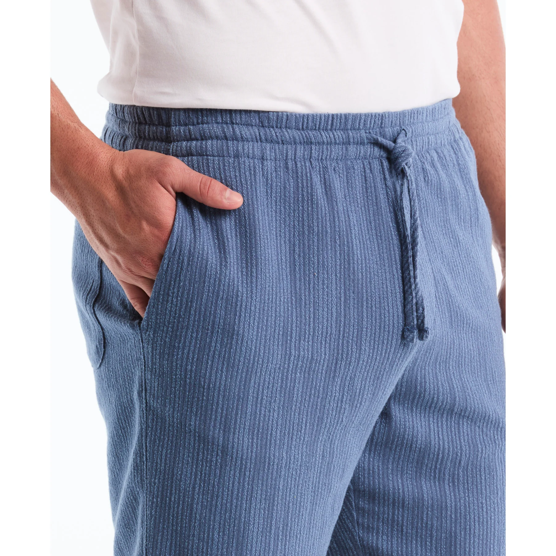 Textured Dobby Shorts In Sargasso Sea - Image 4