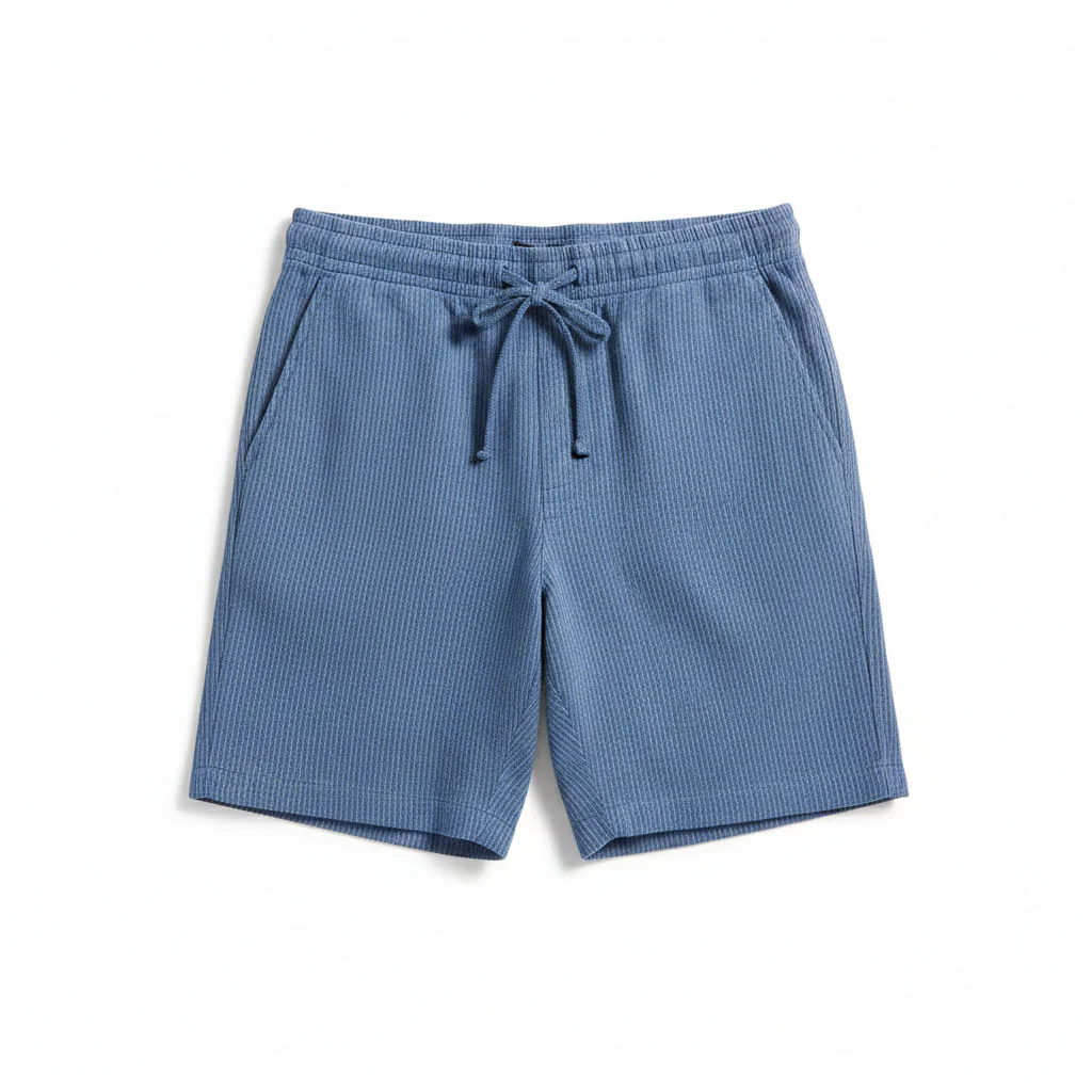 Textured Dobby Shorts In Sargasso Sea - Image 6