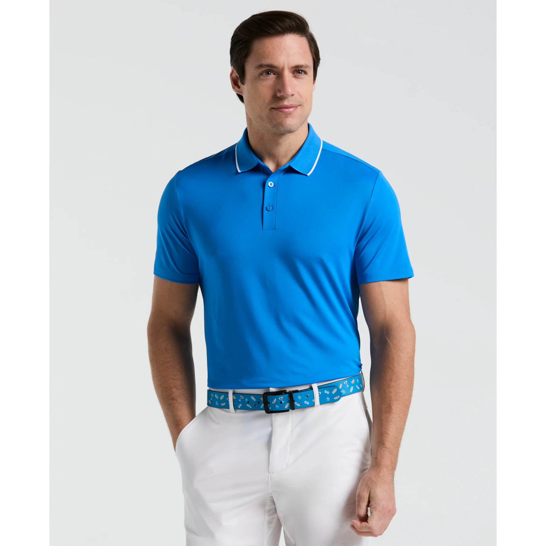 The Caddy Golf Polo Shirt In French Blue