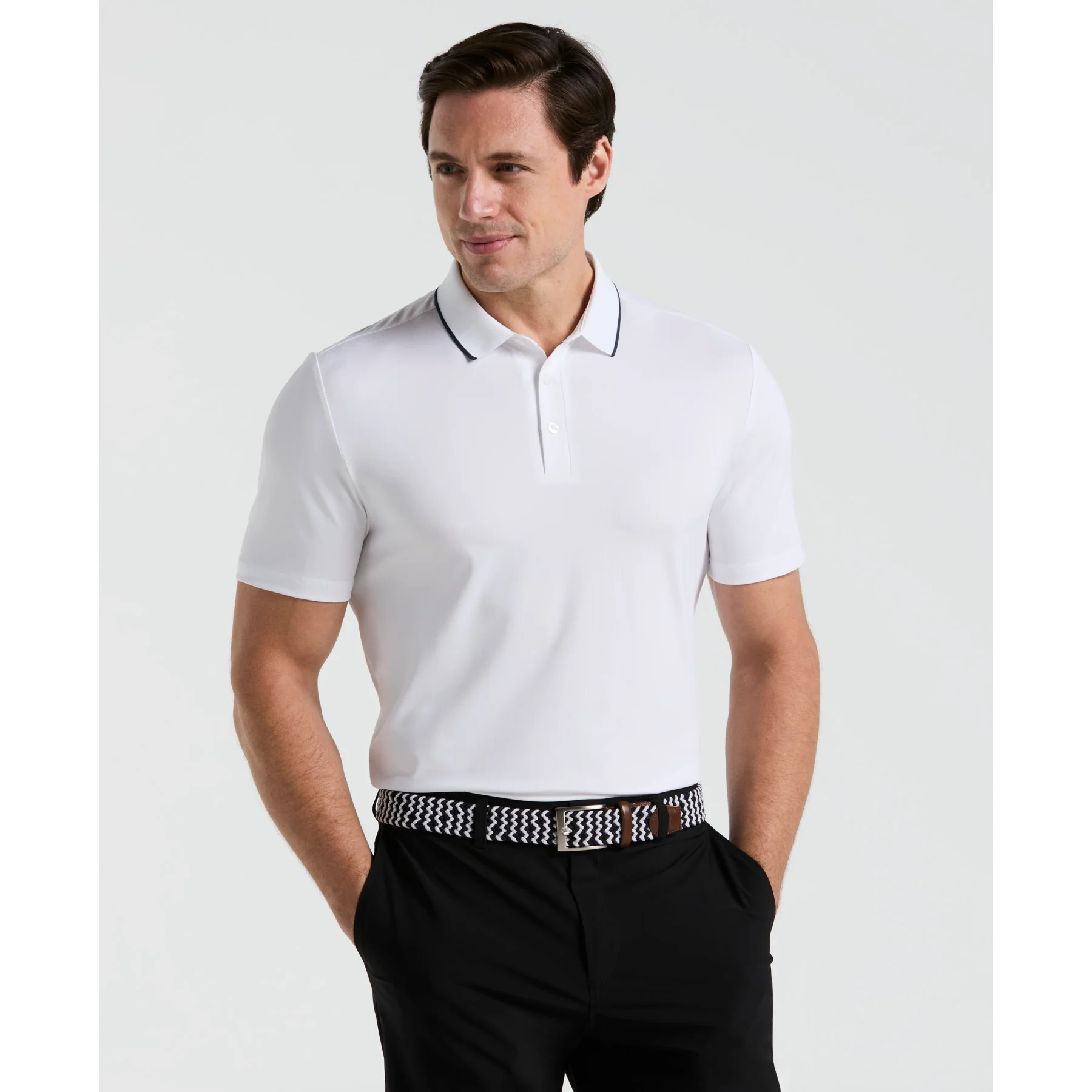 The Caddy Golf Polo Shirt In Bright White