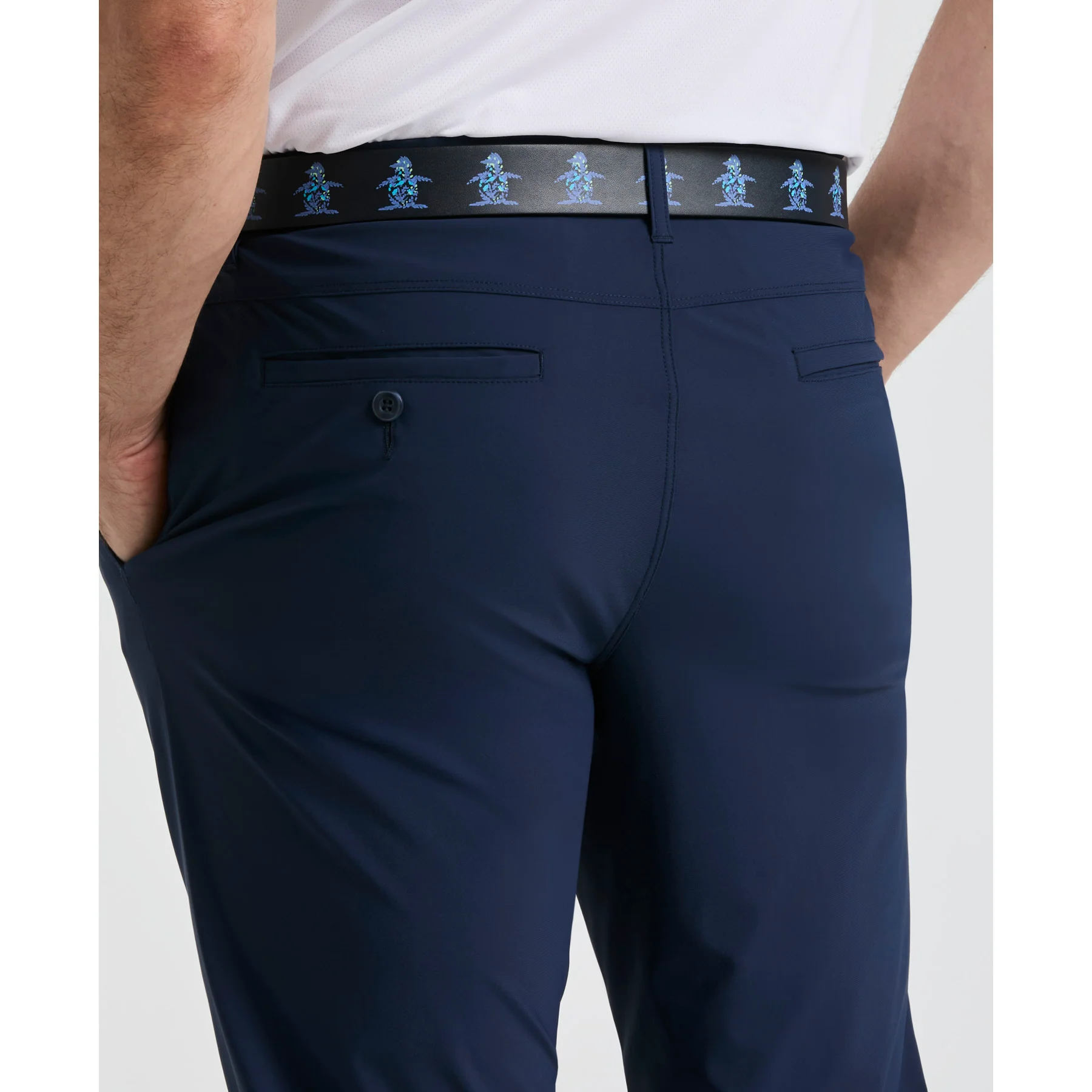 The Player Golf Trousers In Black Iris - Image 4