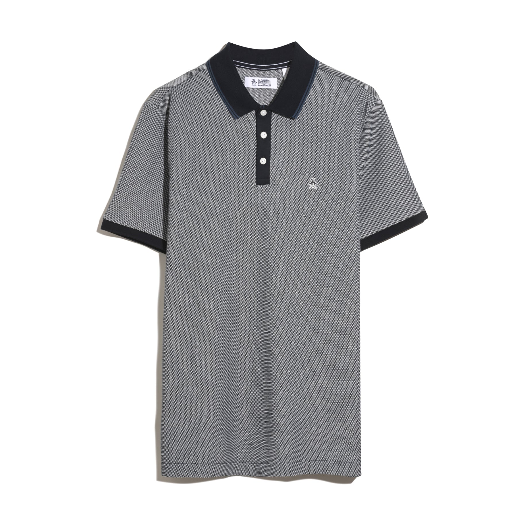 Tricolour Pique Polo Shirt In Dark Sapphire - Image 5