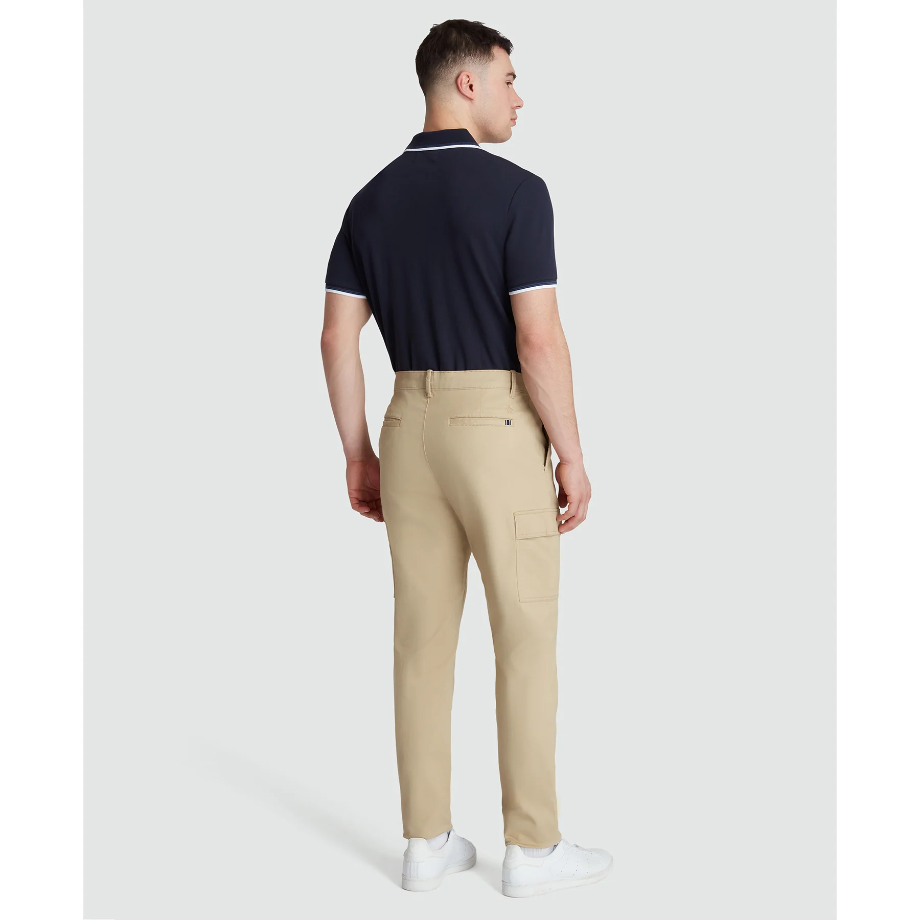 Twill Cargo Trousers In Travertine - Image 2