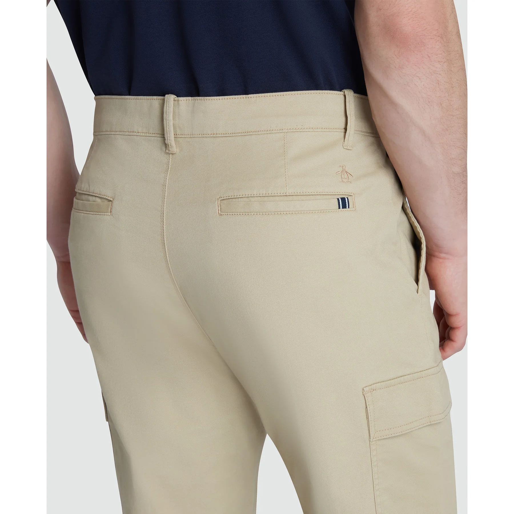 Twill Cargo Trousers In Travertine - Image 4