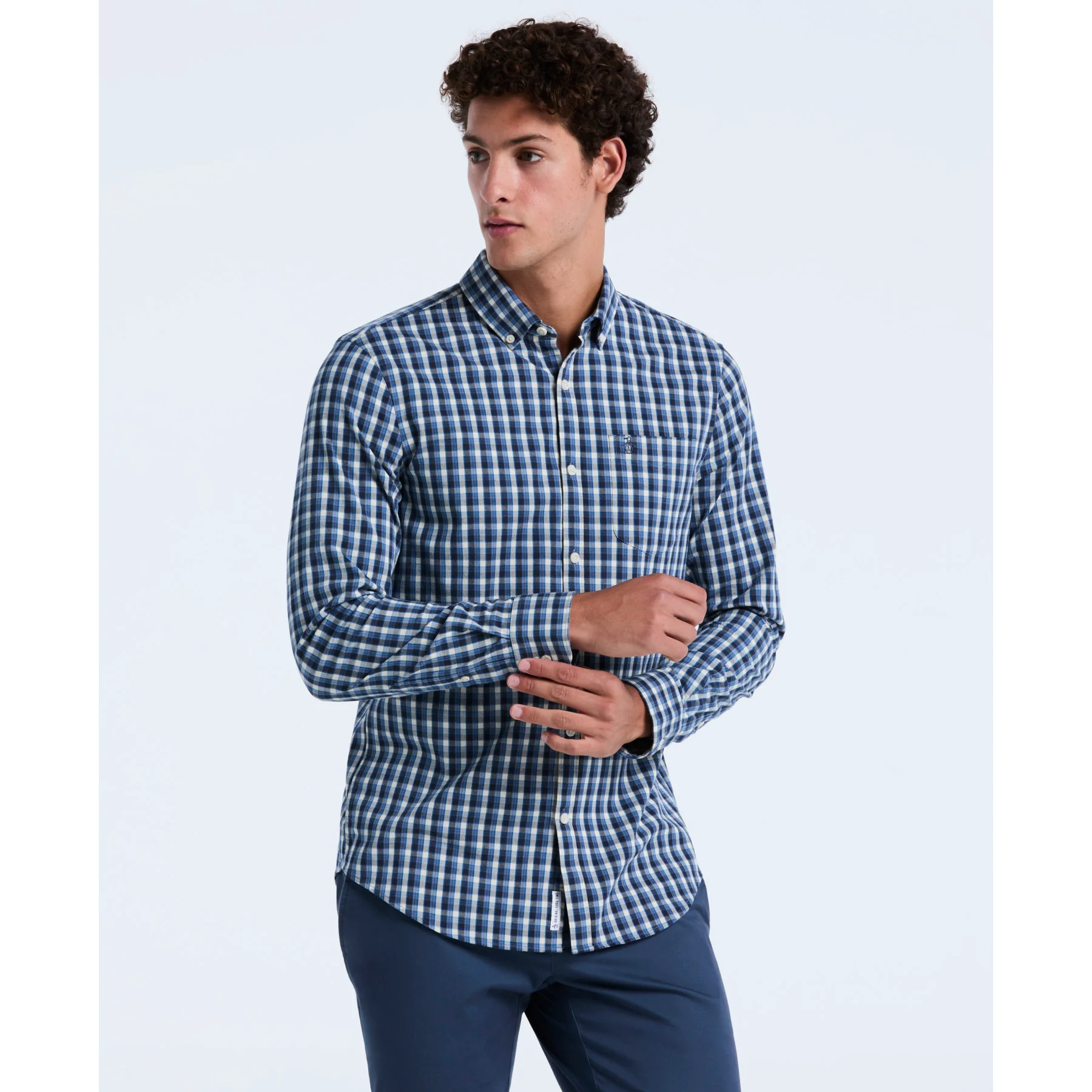 Twill Check Shirt In Copen Blue