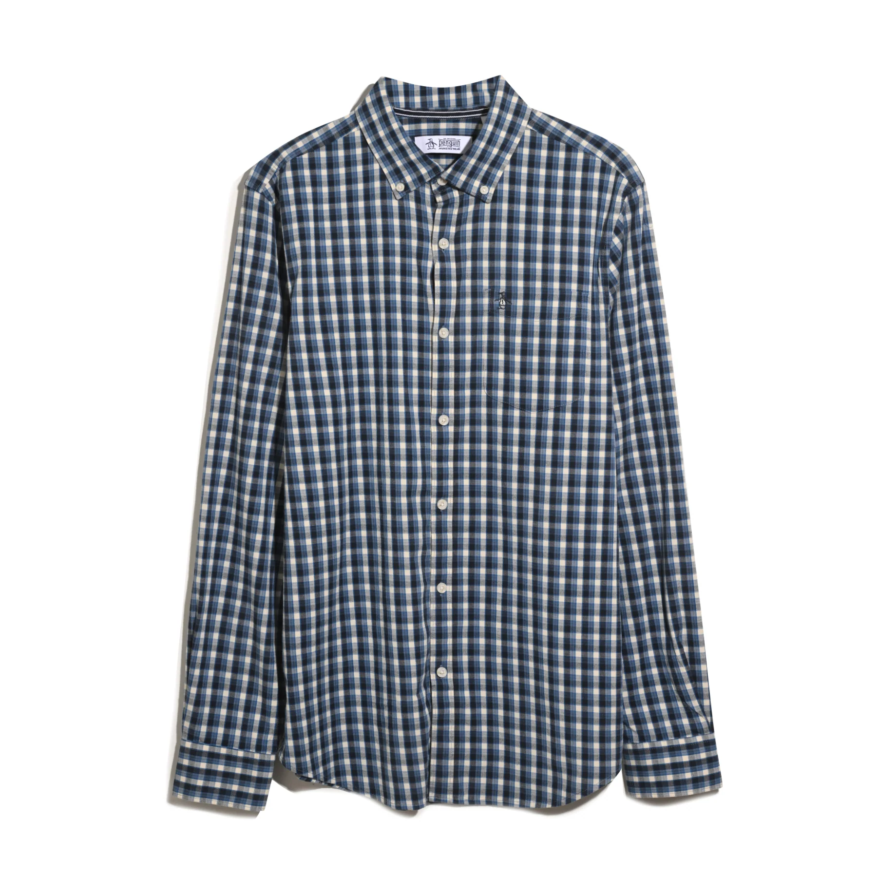 Twill Check Shirt In Copen Blue - Image 5