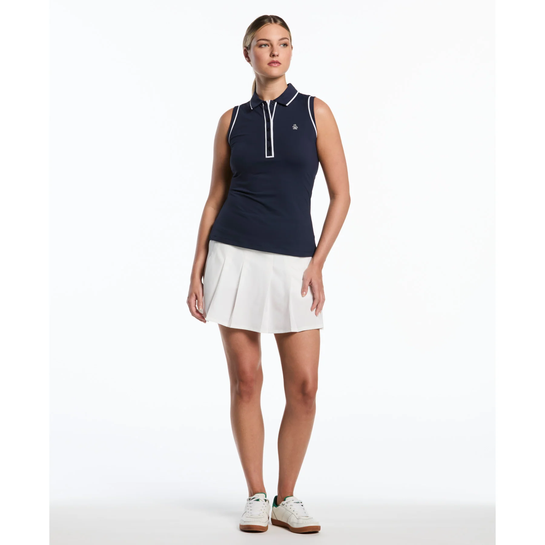 Women's Veronica Sleeveless Golf Polo In Black Iris - Image 4